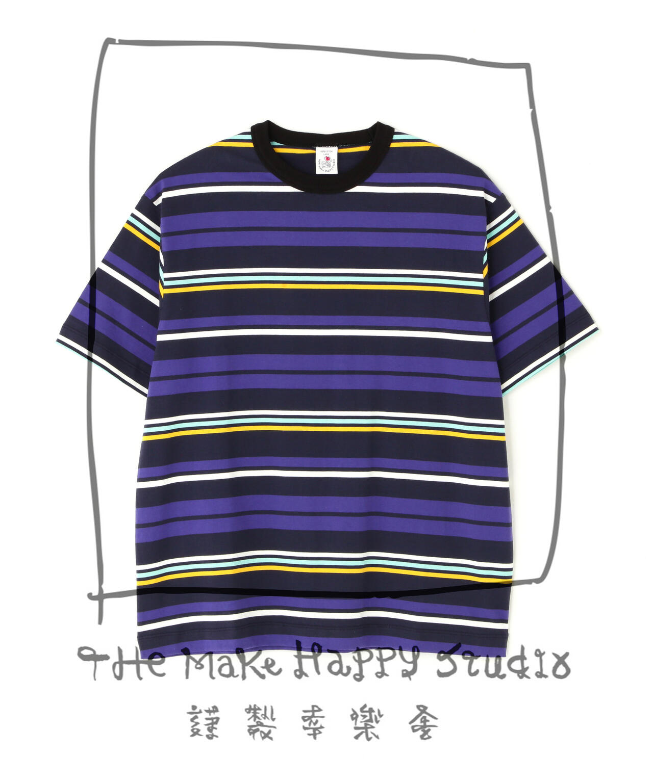 The Make Happy Studio/ザメイクハッピーストゥディオ/BORDER CREWNECK