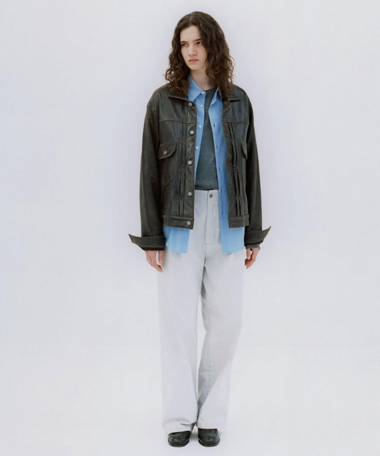 YOKE/ヨーク/Cracked Leather Trucker Jacket/YK26SS01159B