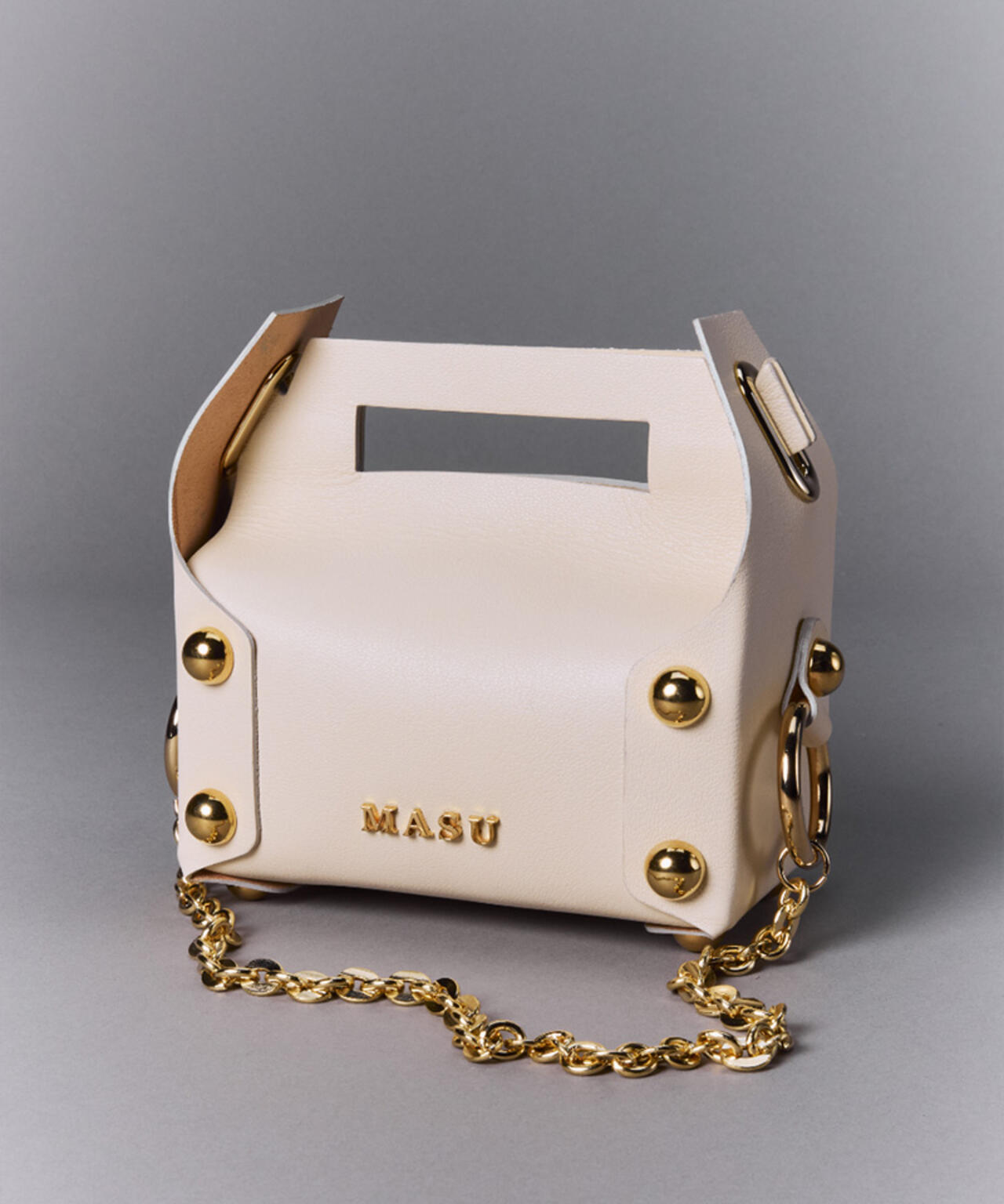 バッグ MASU MPFW-OJ0824 24AW】MASU LEATHER CAKE MINI BAG (WHITE) MPFW-OJ0424 | IAAAM