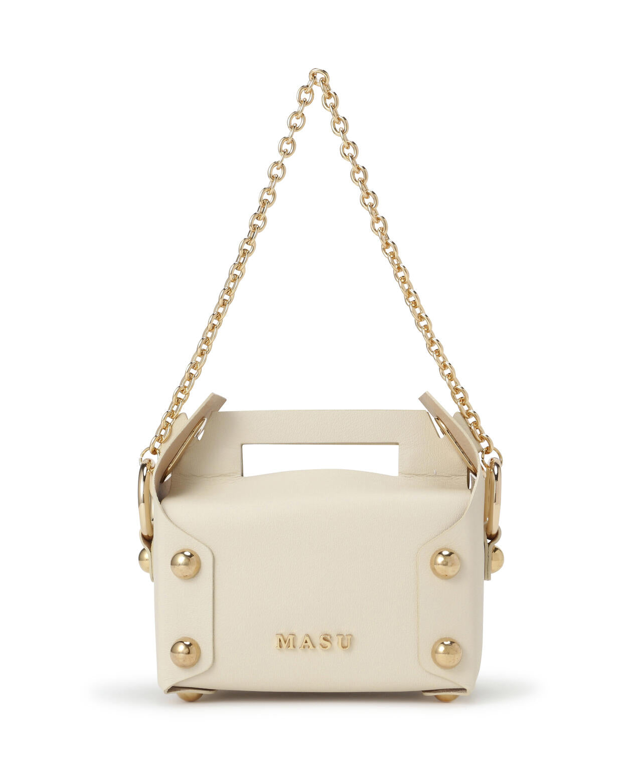 バッグ MASU MPFW-OJ0824 24AW】MASU LEATHER CAKE MINI BAG (WHITE) MPFW-OJ0424 | IAAAM