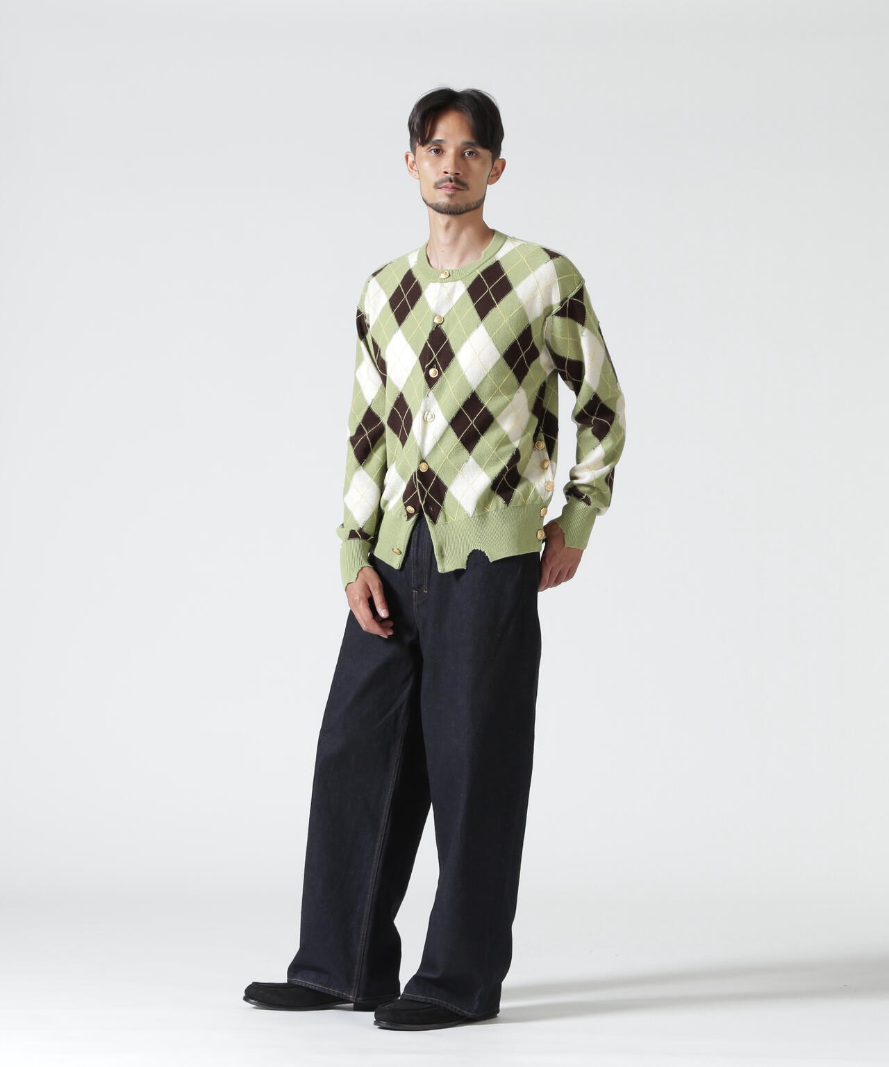 ANCELLM/アンセルム/STRAIGHT WIDE DENIM PANTS OW/ANC-PT146-B