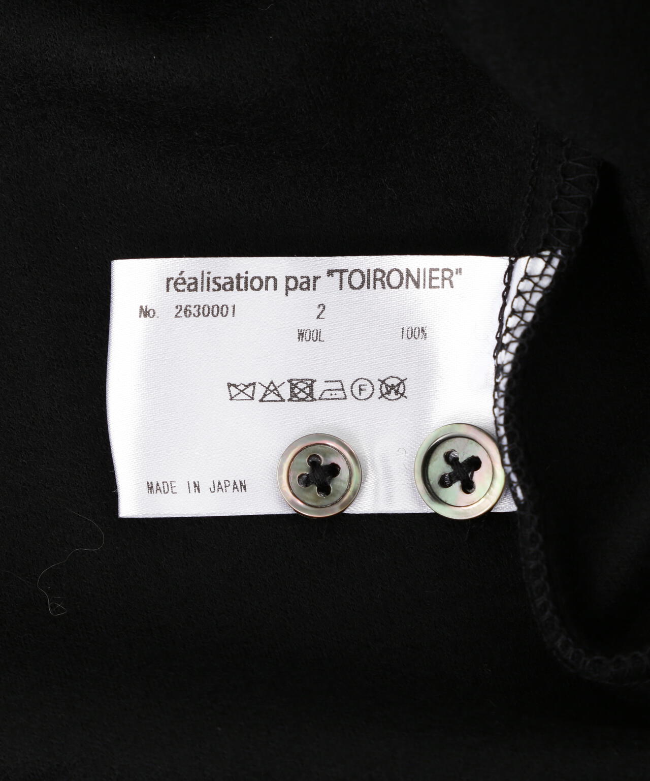 Toironier/トワロニエ/Merino Wool P/O Shirts