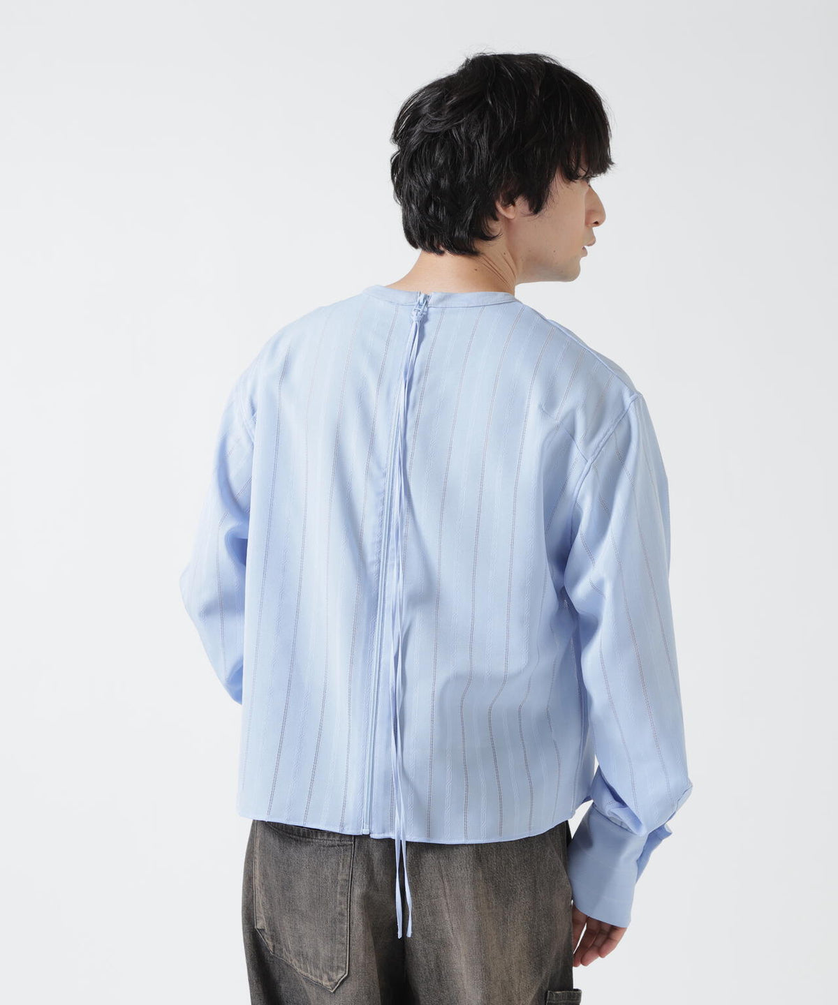 Toironier/トワロニエ/No Collar Back Zip Shirts