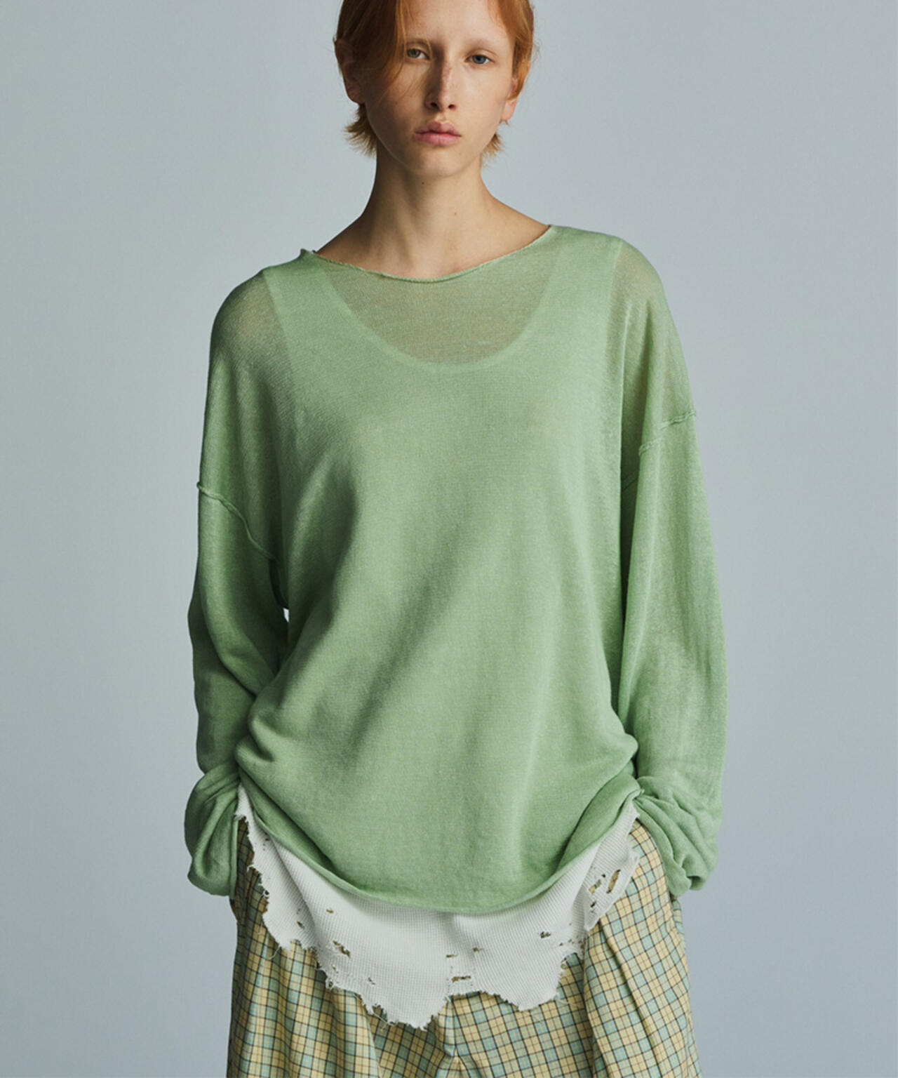 ANCELLM×GARDEN/アンセルム×ガーデン/INSIDE-CUT LINEN KNIT EX/ANC