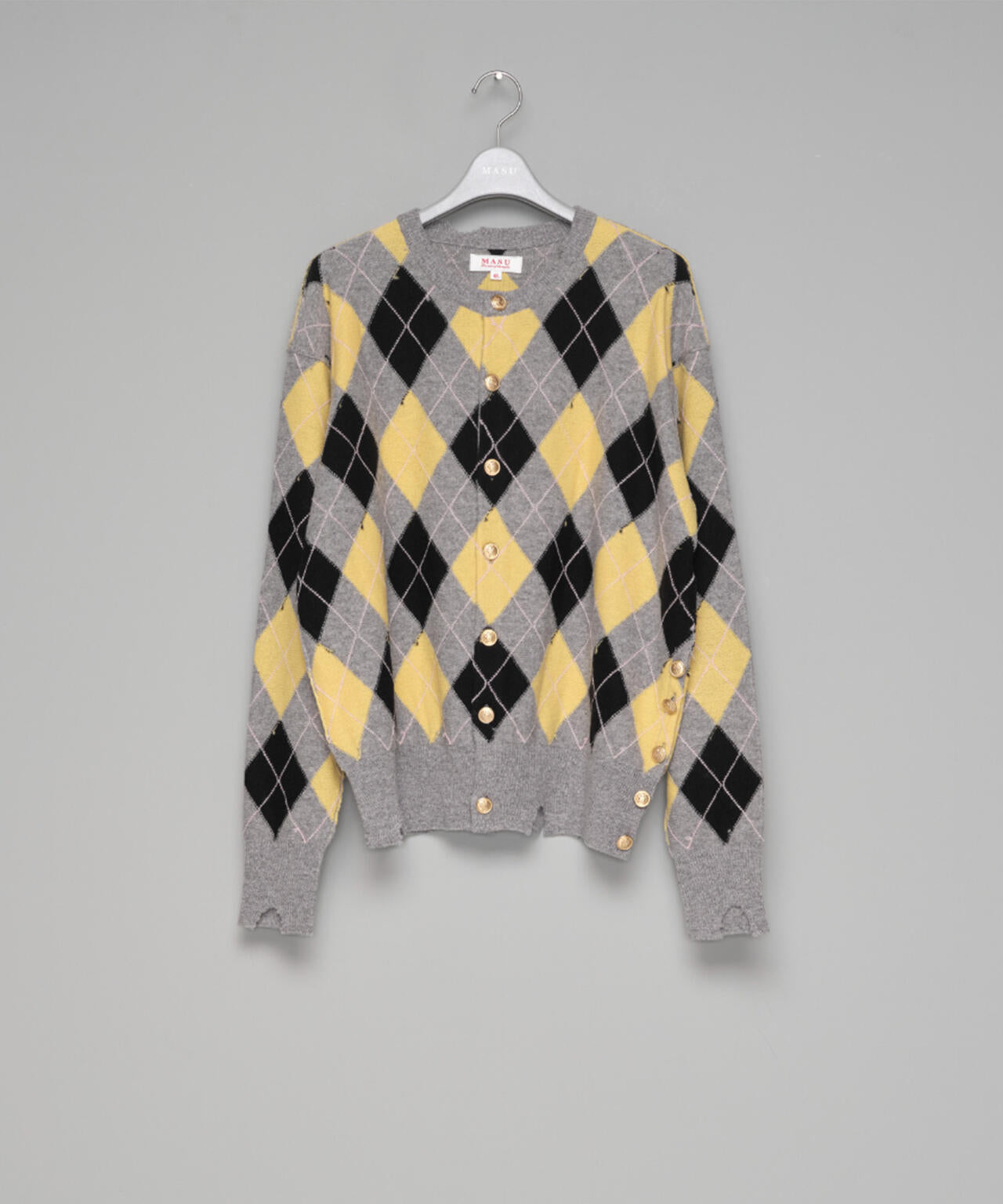 MASU/エムエーエスユー/DIAMOND SCRAPED CARDIGAN/M26H9KN003