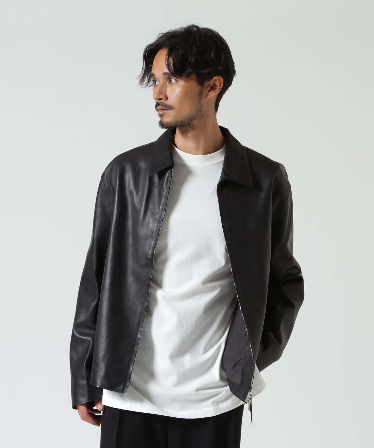 YOKE/ヨーク/Calf Nappa Leather Minimal Blouson/YK26FW01308B