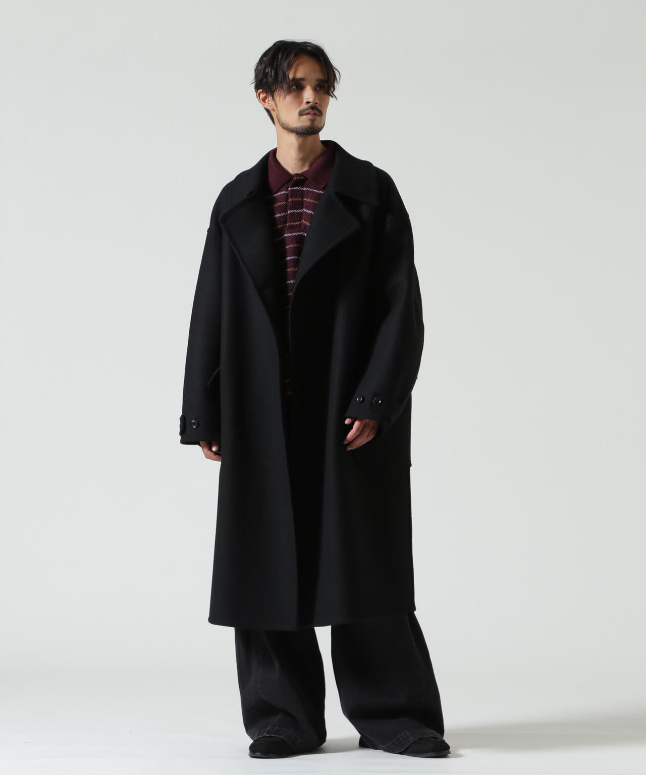 YOKE/ヨーク/Wool Cashmere Double Breasted Rever Coat/YK26FW01317C