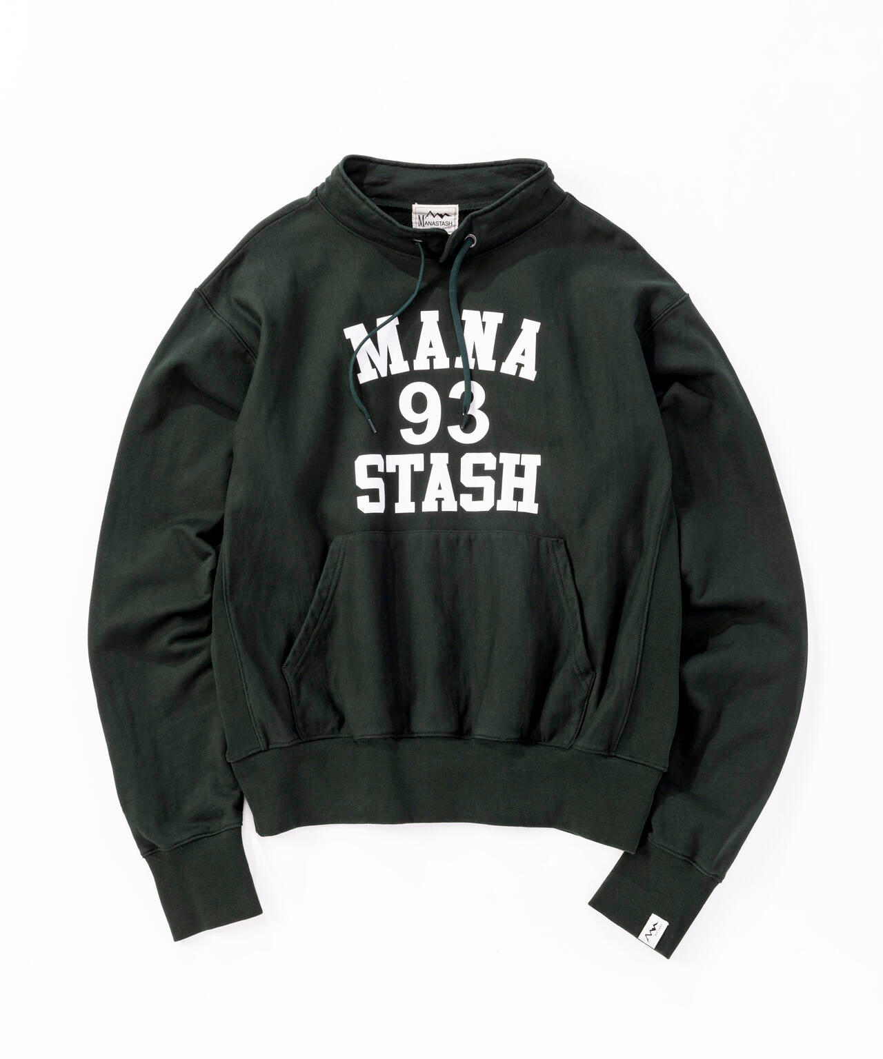 MANASTASH/マナスタッシュ/COLLEGE LOGO STAND COLLAR SWEAT