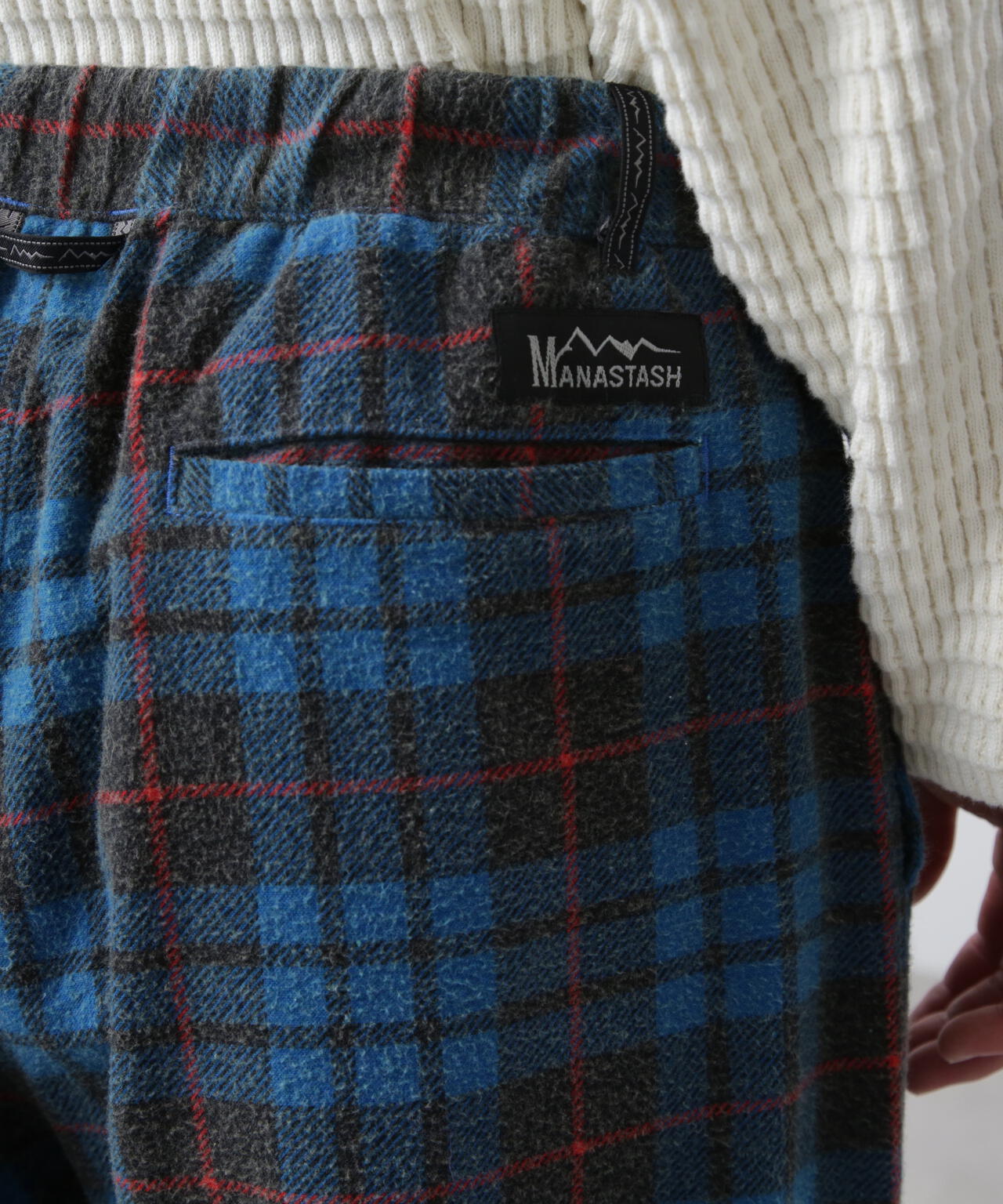 【ohana】 MANASTASH/マナスタッシュ/ZIP FLANNEL PANTS/ジップフランネルパンツ