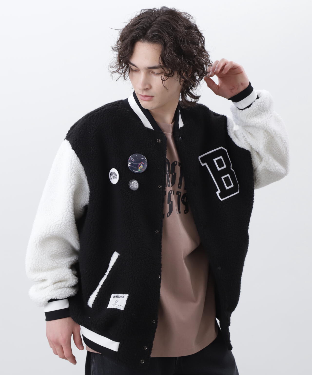 BILLIONAIRE BOYS CLUB/BOA VARSITYJACKET WITH BADG | MANASTASH 