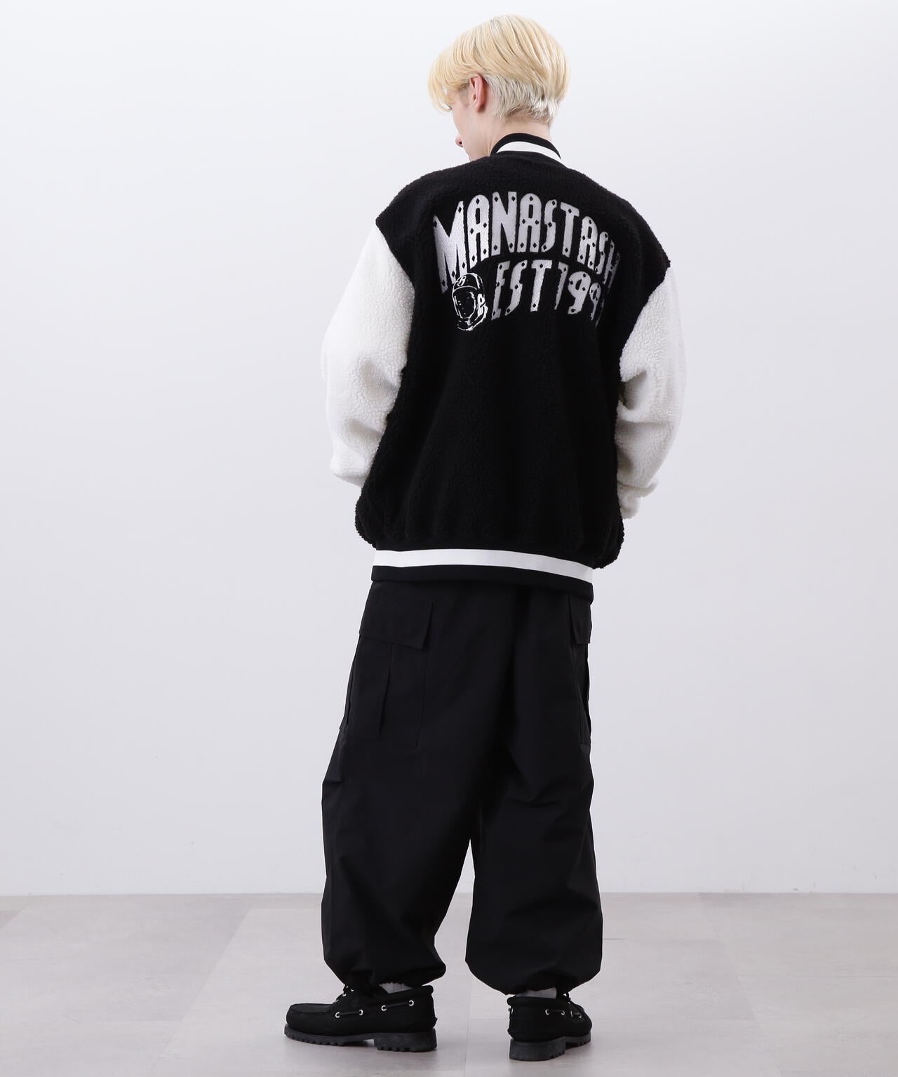 BILLIONAIRE BOYS CLUB/BOA VARSITYJACKET WITH BADG | MANASTASH