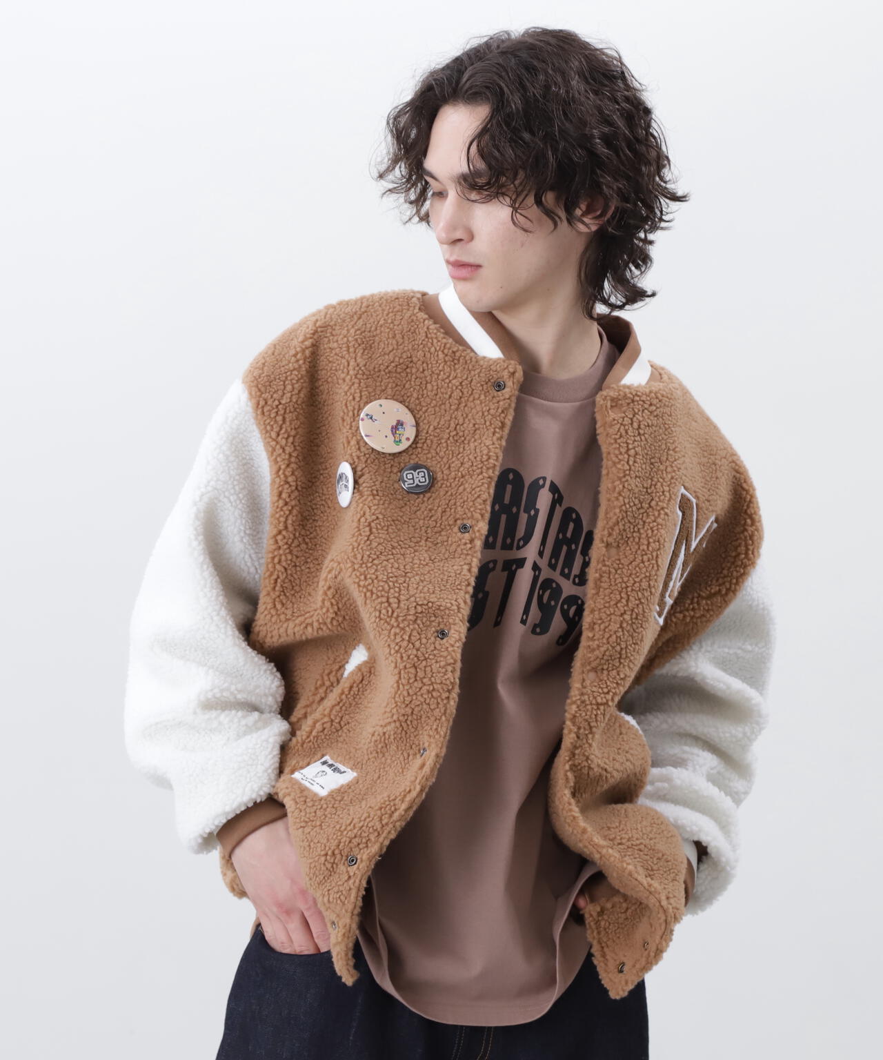 BILLIONAIRE BOYS CLUB/BOA VARSITYJACKET WITH BADG | MANASTASH