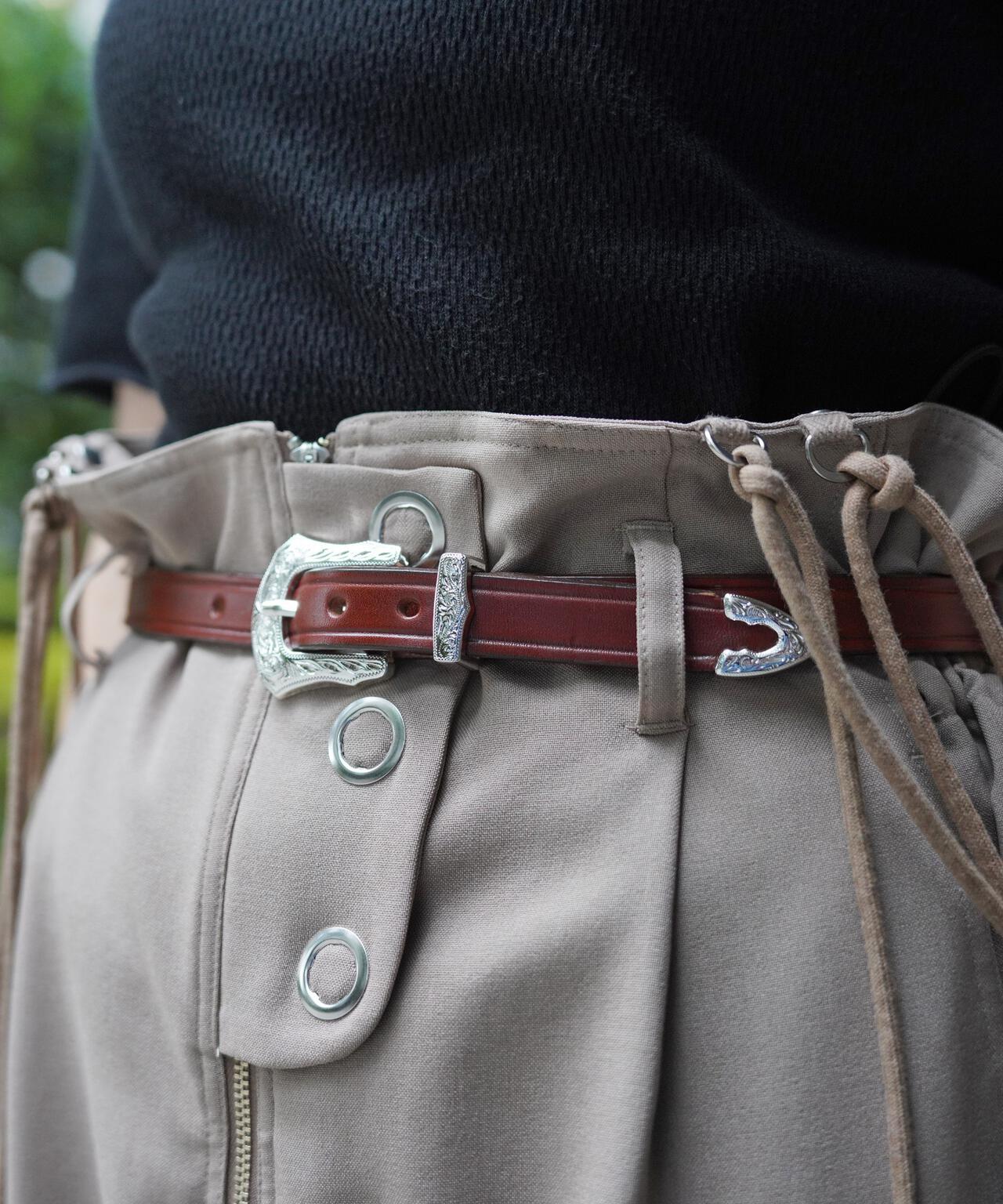 TORY LEATHER/3/4inch 3-Piece SilverBuckle SetBelt | MANASTASH