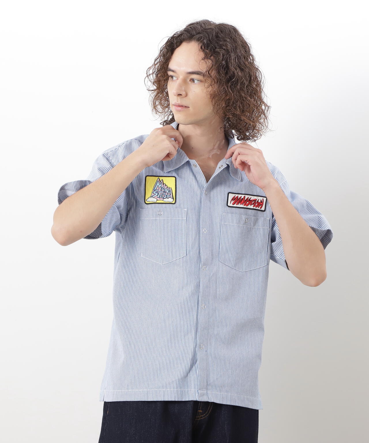 MANASTASH/マナスタッシュ/PATCHED LOGO WORK SHIRTS | MANASTASH