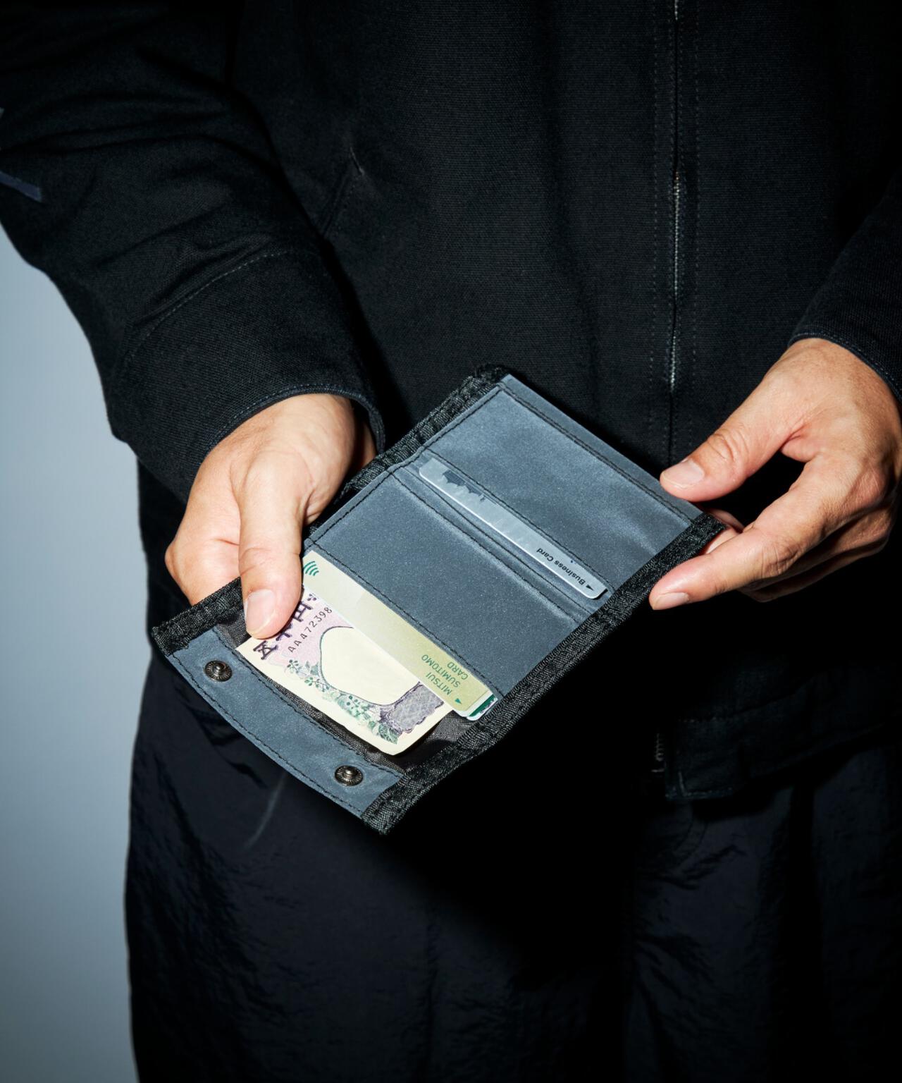 PACKING/パッキングPACKING BLACK REFLECTIVE WALLET パッキングブラックリフレクティブウォレット