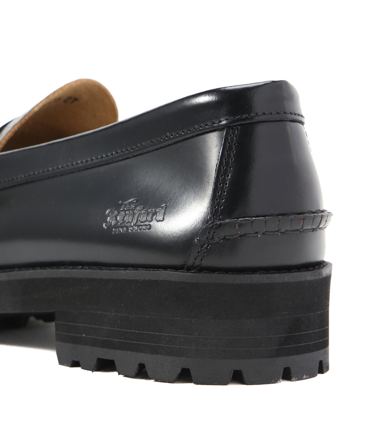 The Kenford Fineshoes/MENS TANK SOLE LOAFERS / BLACK BLACK PAISLEY