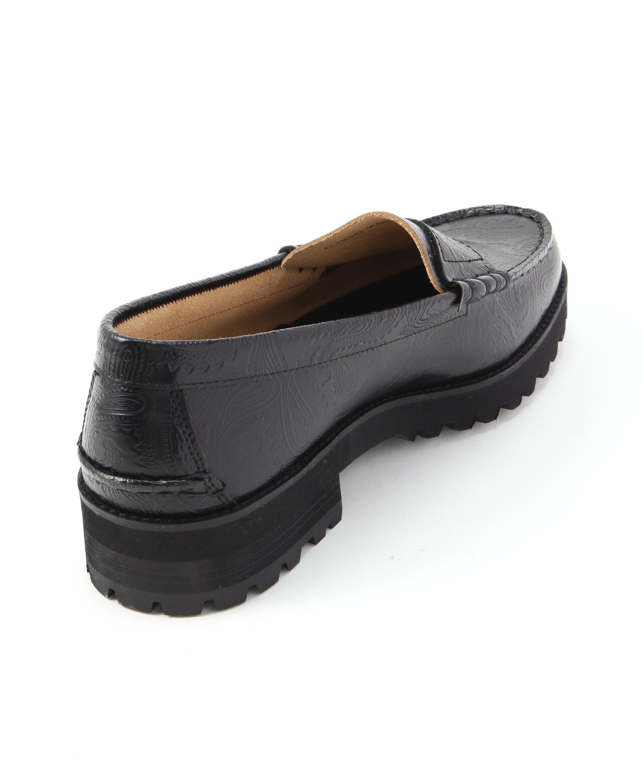 The Kenford Fineshoes/MENS TANKSOLE LOAFERS/BLACK BLACK PAISLEY