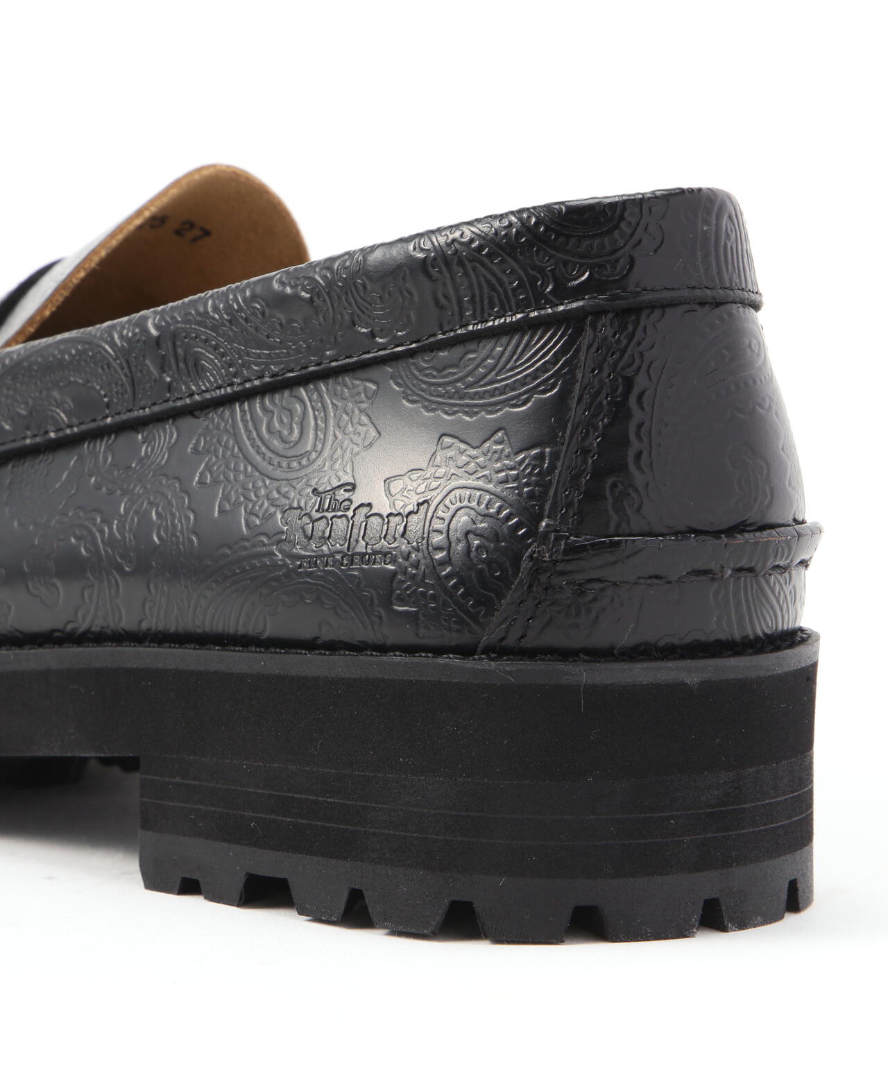 The Kenford Fineshoes/MENS TANKSOLE LOAFERS/BLACK BLACK PAISLEY