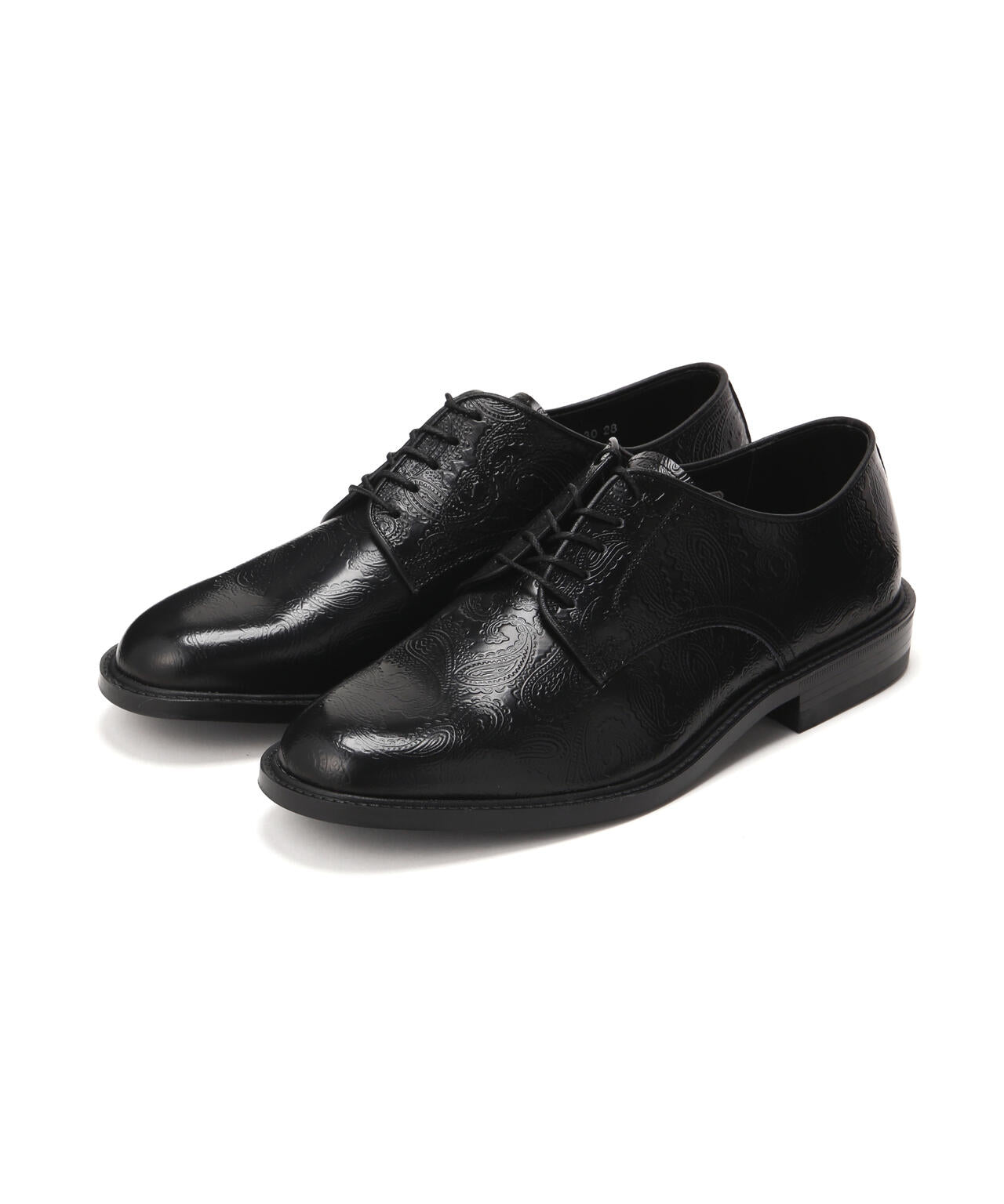 The Kenford Fineshoes/MENS CLASSIC PLAIN TOE / BLACK PAISLEY