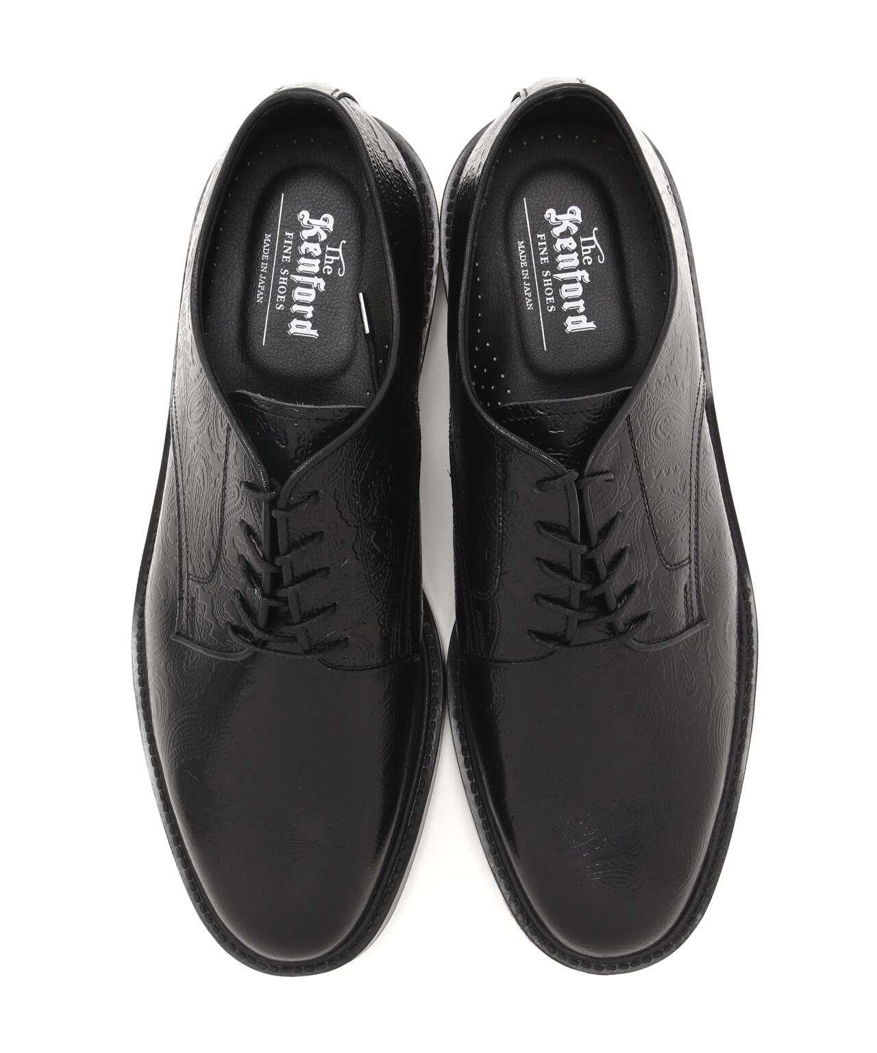 The Kenford Fineshoes/MENS CLASSIC PLAIN TOE / BLACK PAISLEY