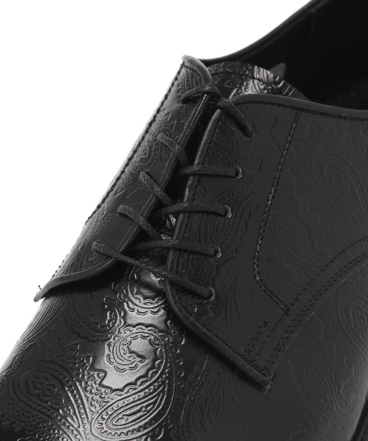 The Kenford Fineshoes/MENS CLASSIC PLAIN TOE / BLACK PAISLEY