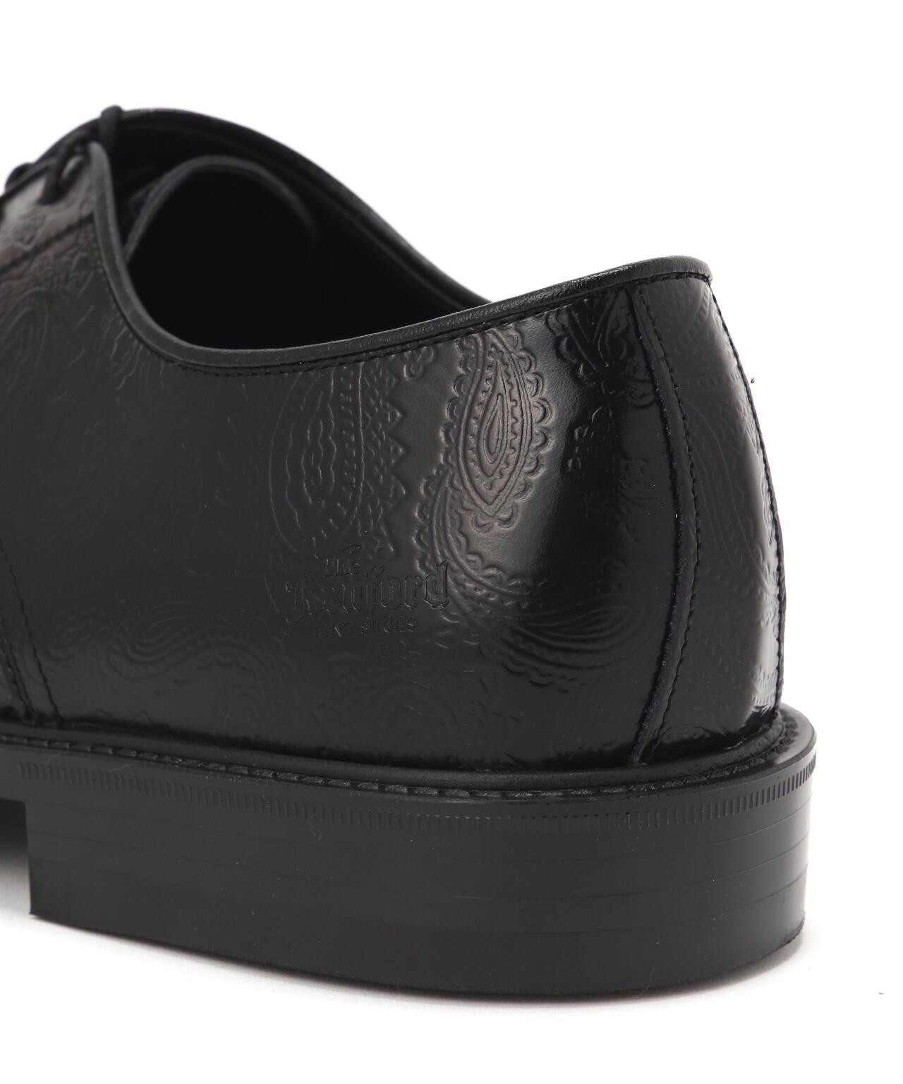 The Kenford Fineshoes/MENS CLASSIC PLAIN TOE / BLACK PAISLEY