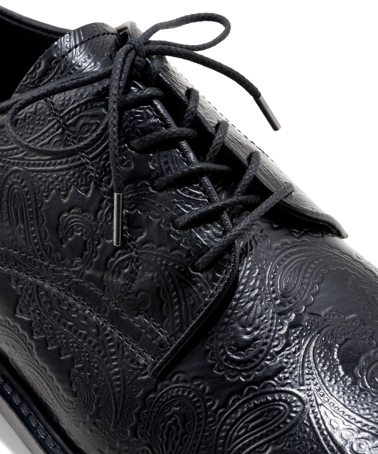 The Kenford Fineshoes/MENS CLASSIC PLAIN TOE / BLACK PAISLEY