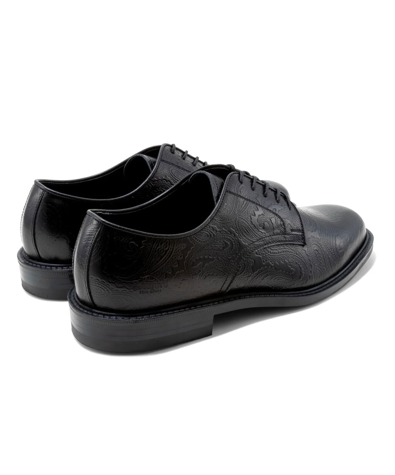 The Kenford Fineshoes/MENS CLASSIC PLAIN TOE / BLACK PAISLEY