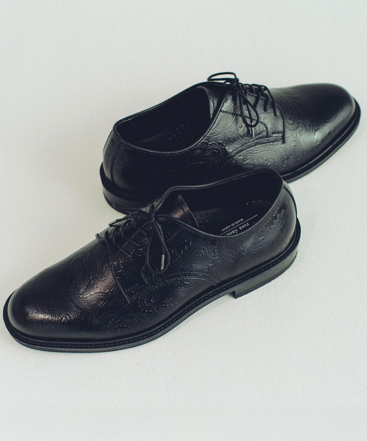 The Kenford Fineshoes/MENS CLASSIC PLAIN TOE / BLACK PAISLEY