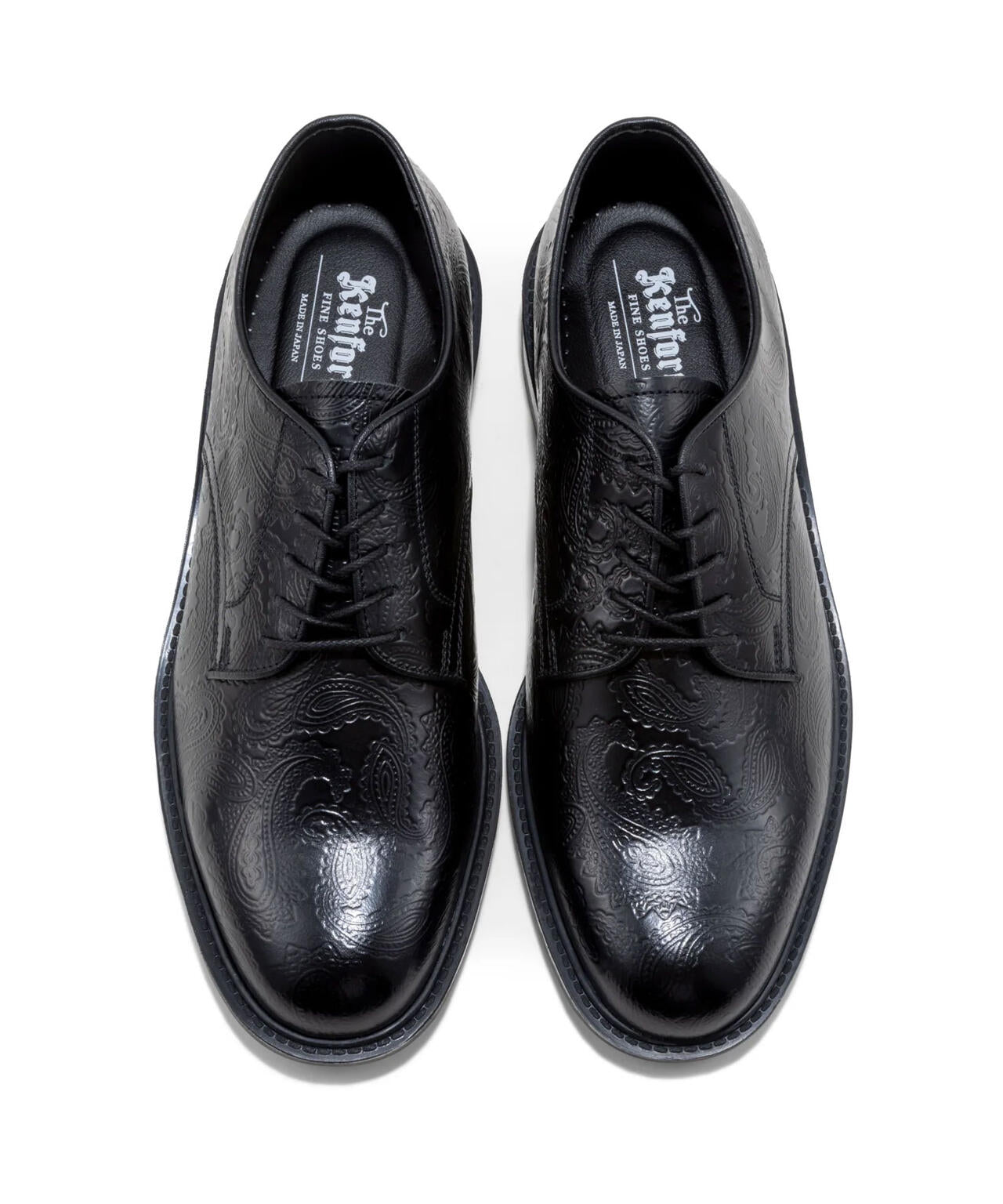 The Kenford Fineshoes/MENS CLASSIC PLAIN TOE / BLACK PAISLEY