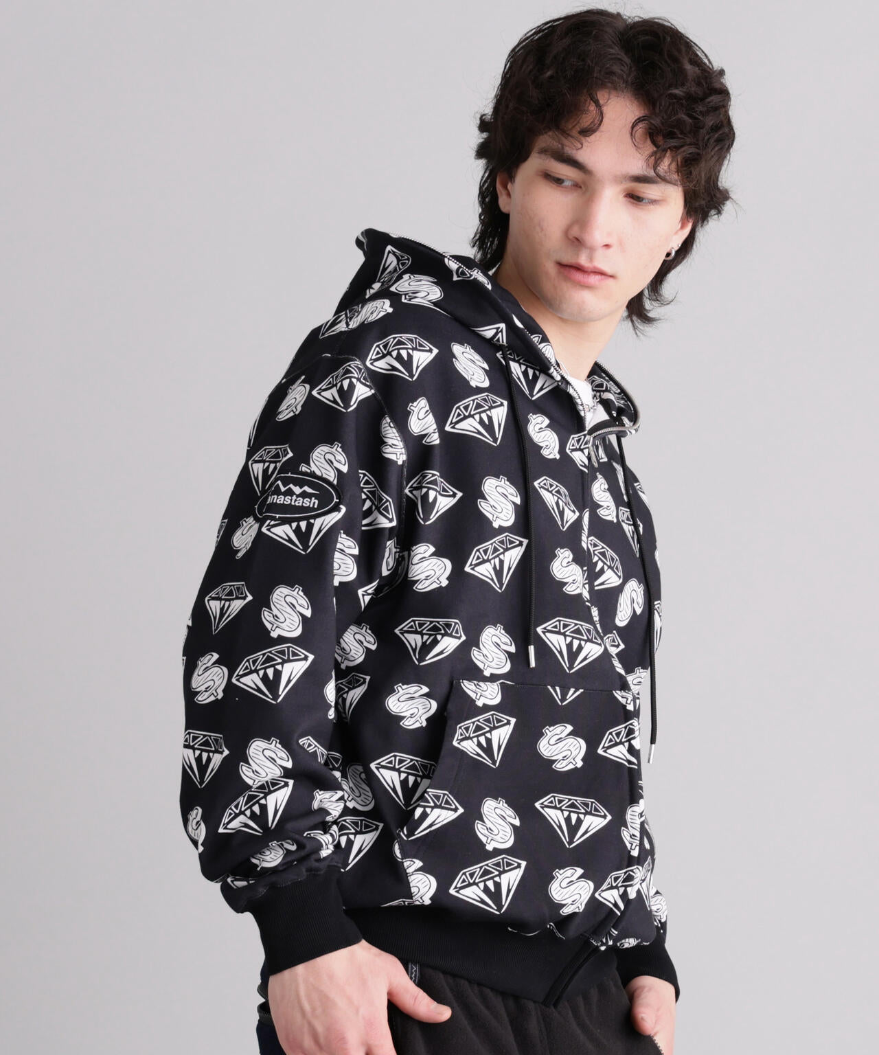 MANASTASHxBILLIONAIRE BOYS CLUB/ビリオネア・ボーイズ・クラブ/EMB LOGO ZIP HOODIE