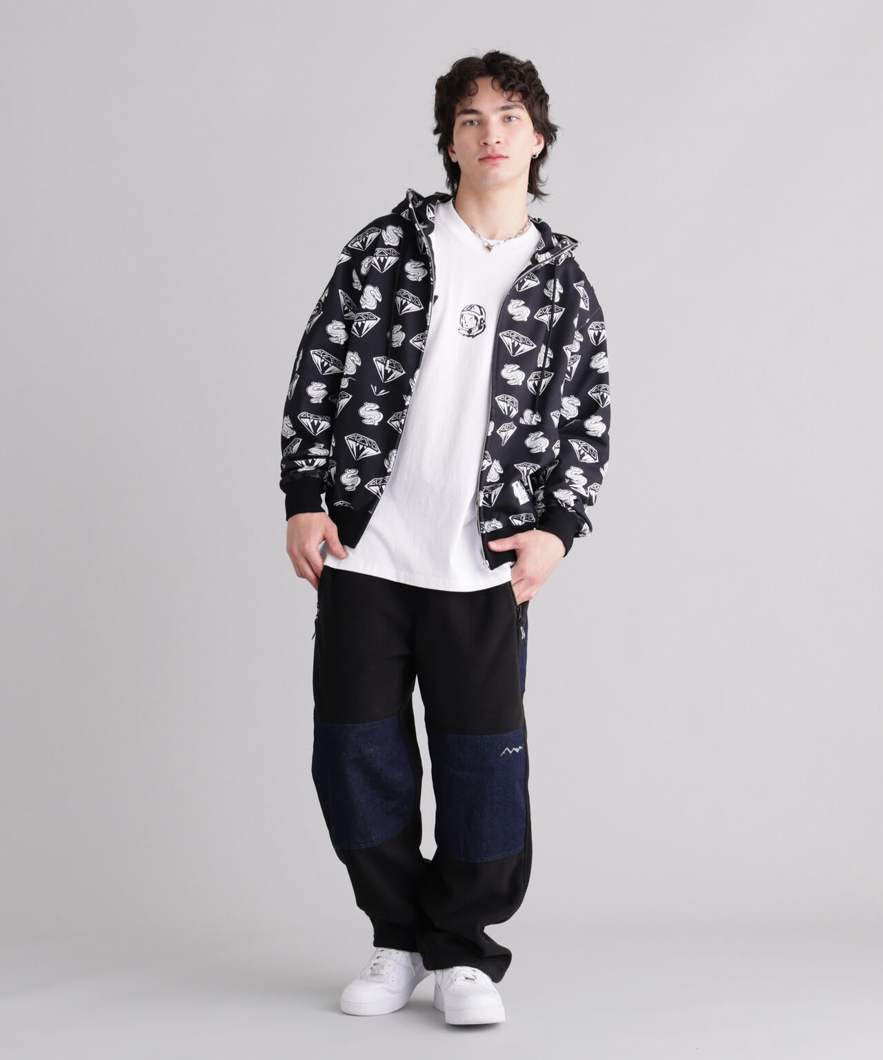 MANASTASHxBILLIONAIRE BOYS CLUB/ビリオネア・ボーイズ・クラブ/EMB LOGO ZIP HOODIE