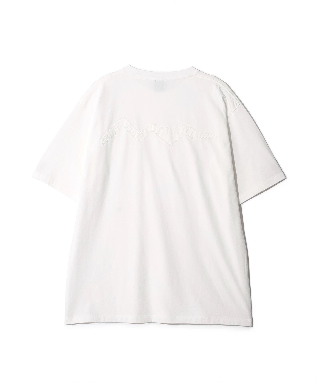 MANASTASH/マナスタッシュ/PUMICE TEE RAW EDGE LOGO