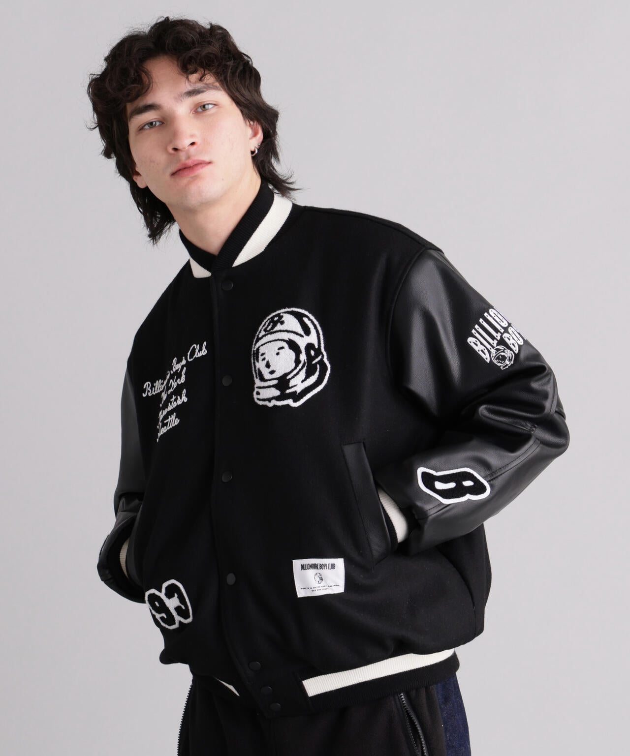 【なおてち】ビリオネアボーイズクラブ MA-1 スタジアムジャケット BILLIONAIRE BOYS CLUB(ビリオネアボーイズクラブ) / ビリオネア