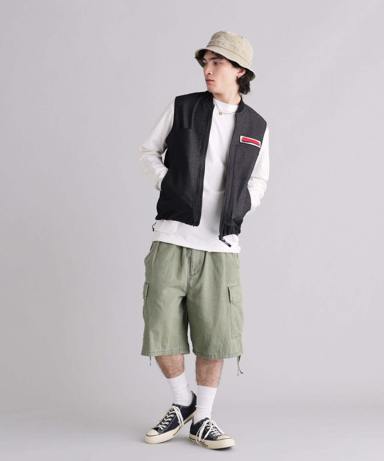 MANASTASH/マナスタッシュ/PATCHED LOGO WORK VEST