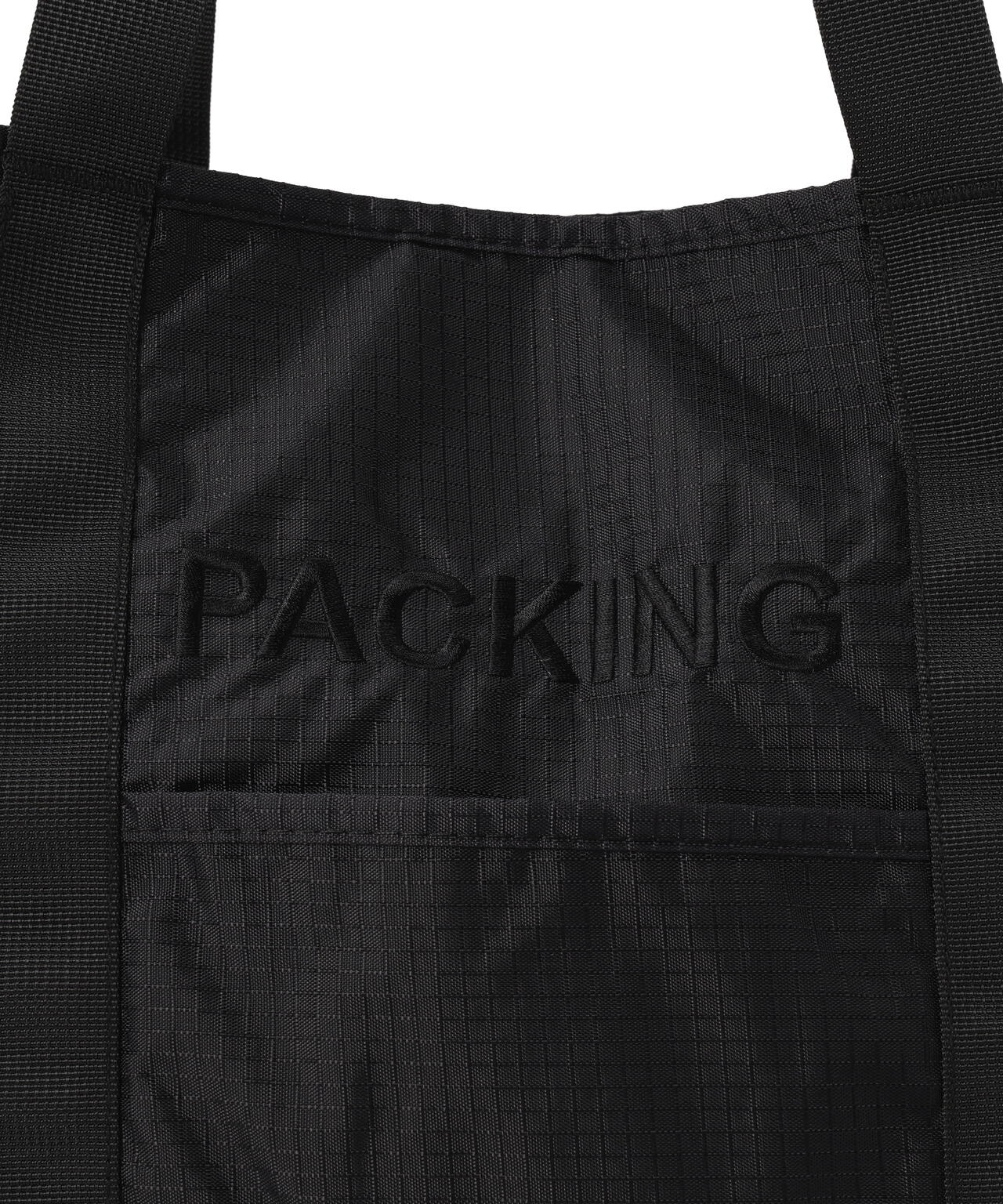PACKING/パッキング/RIP STOP 5P UTILITY TOTE BLACK/リップストップ5
