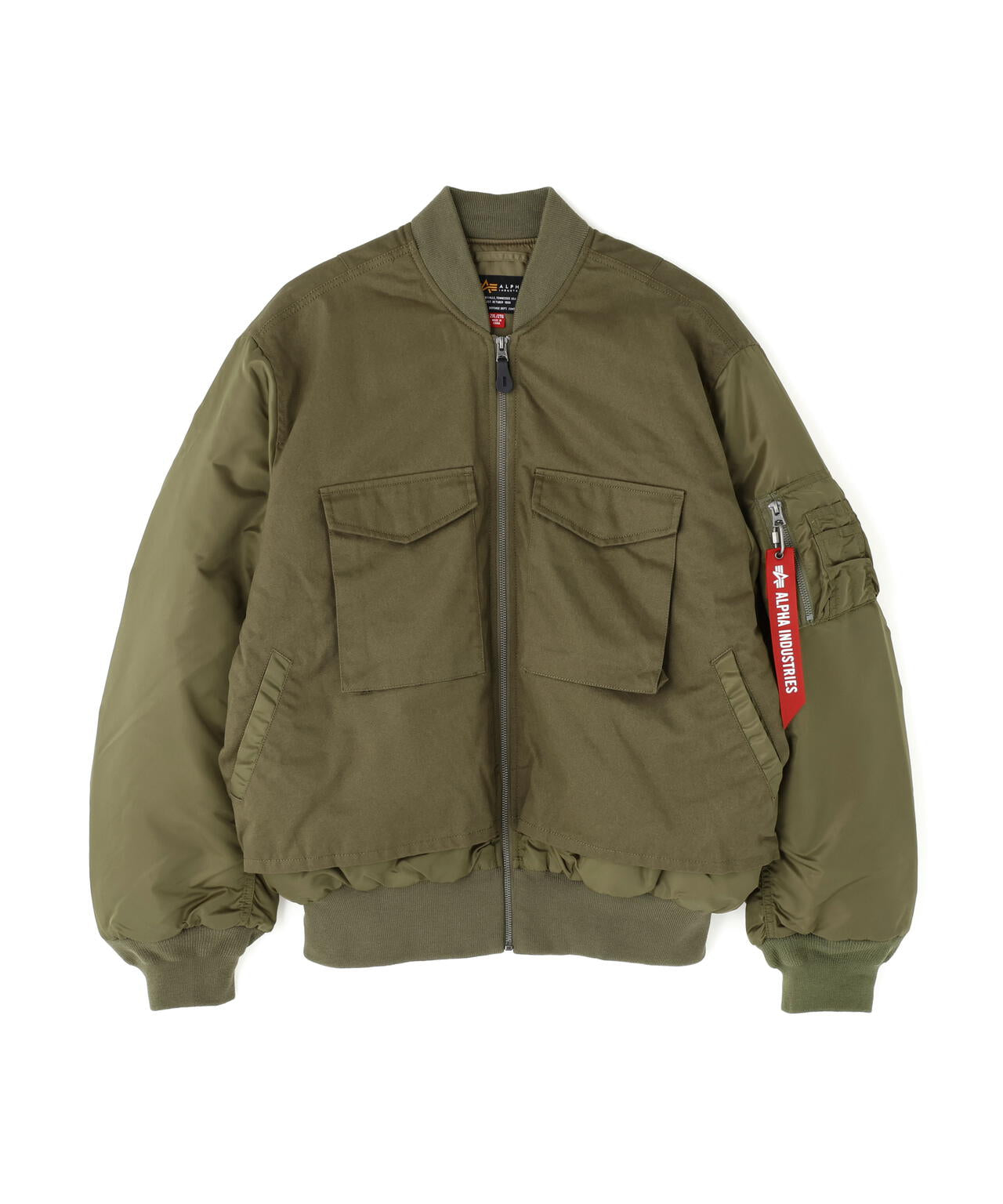 アルファインダストリーズ　MA-1 フライトジャケット オリーブ MA-1 MIXED COTTON FLIGHT JACKET | Alpha Industries（アルファ