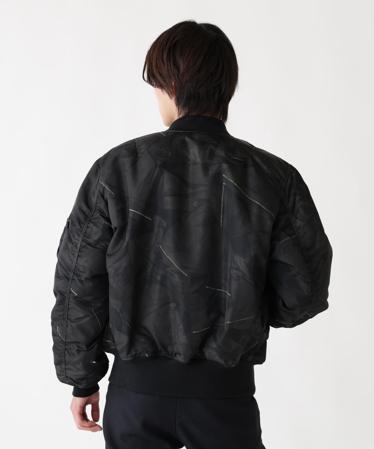 MA-1 ZIPPERED PRINT FLIGHT JACKET | Alpha Industries（アルファ