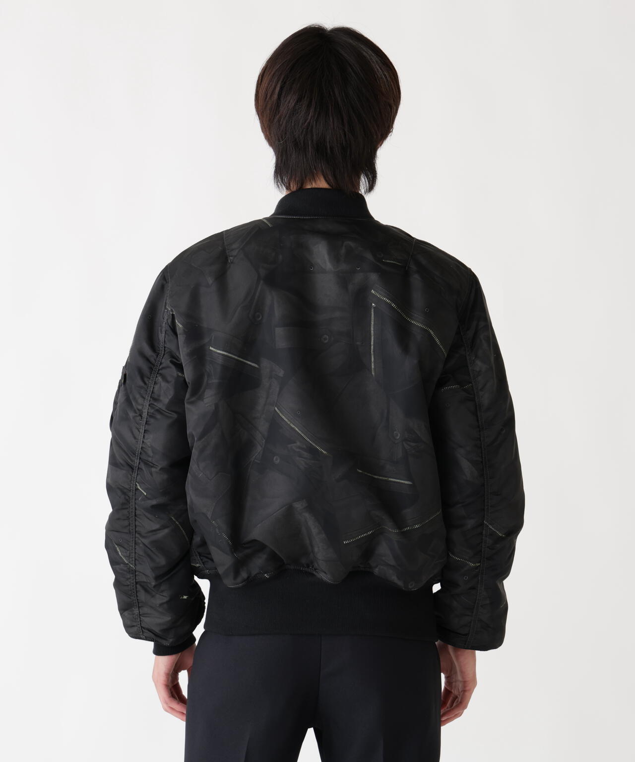 MA-1 ZIPPERED PRINT FLIGHT JACKET | Alpha Industries（アルファ