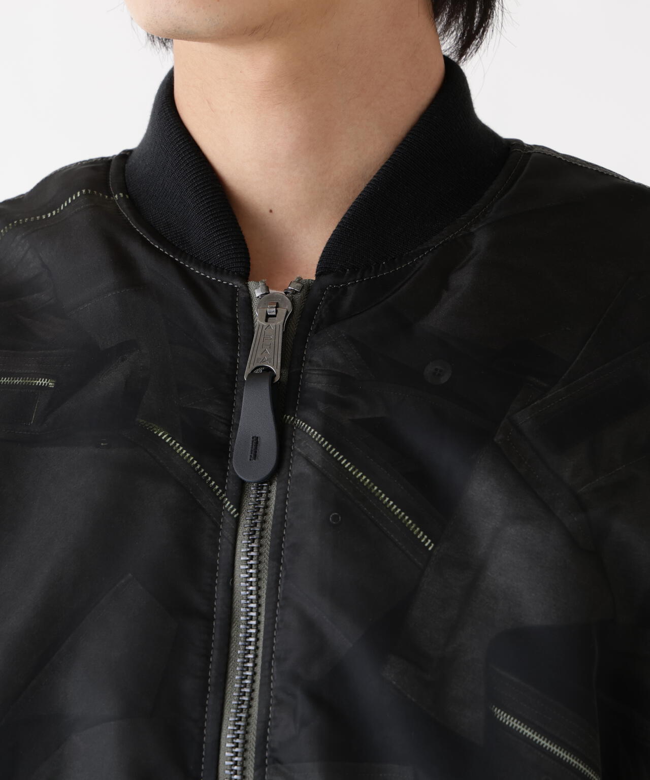 MA-1 ZIPPERED PRINT FLIGHT JACKET | Alpha Industries（アルファ