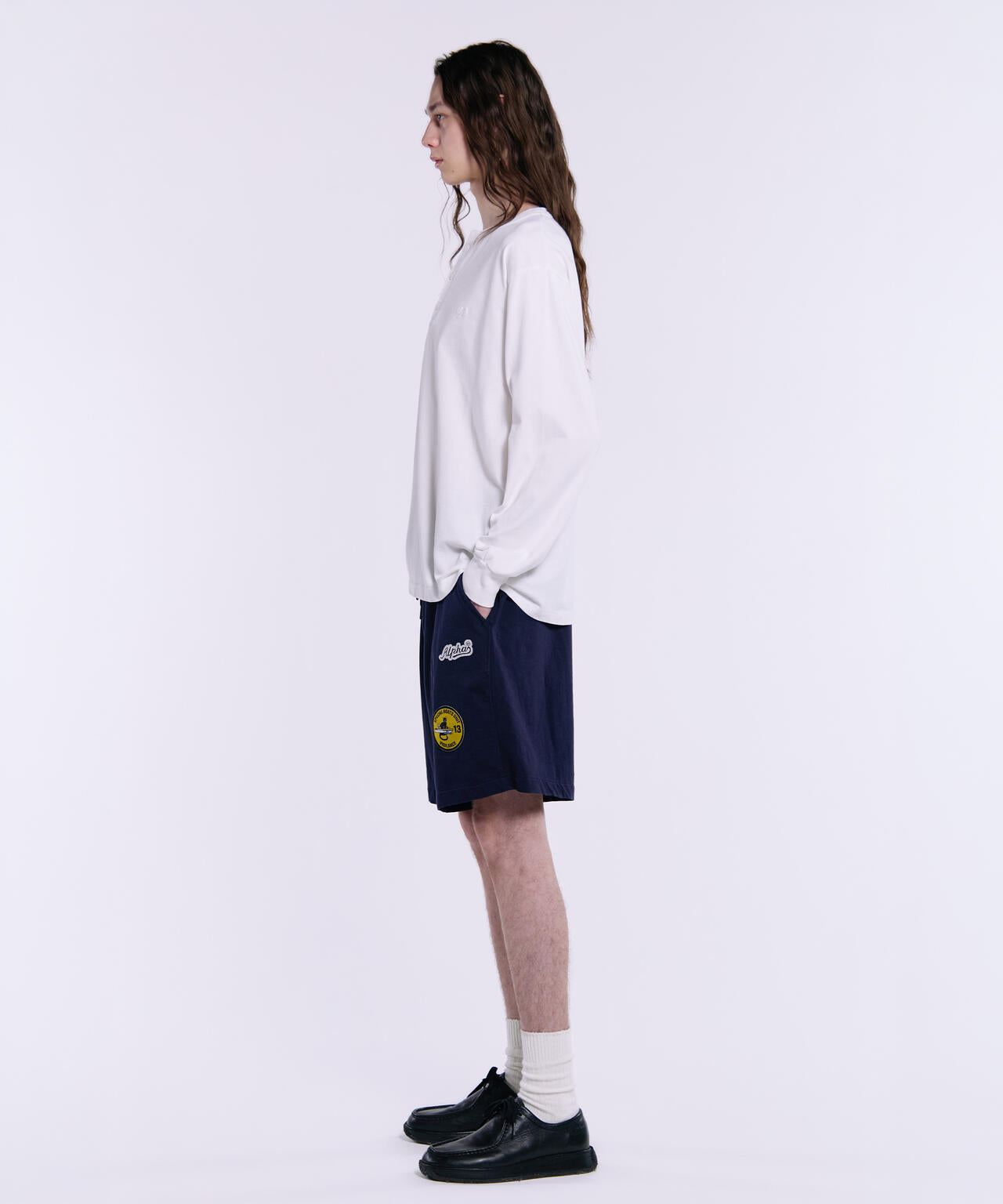 SNOW WASH LS HENLEY NECK T-SHIRT