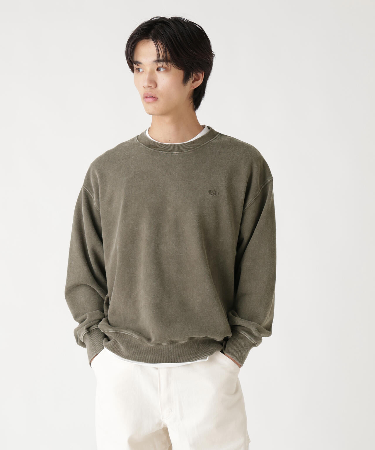 SNOW WASH CREW SWEAT | Alpha Industries（アルファ インダストリーズ