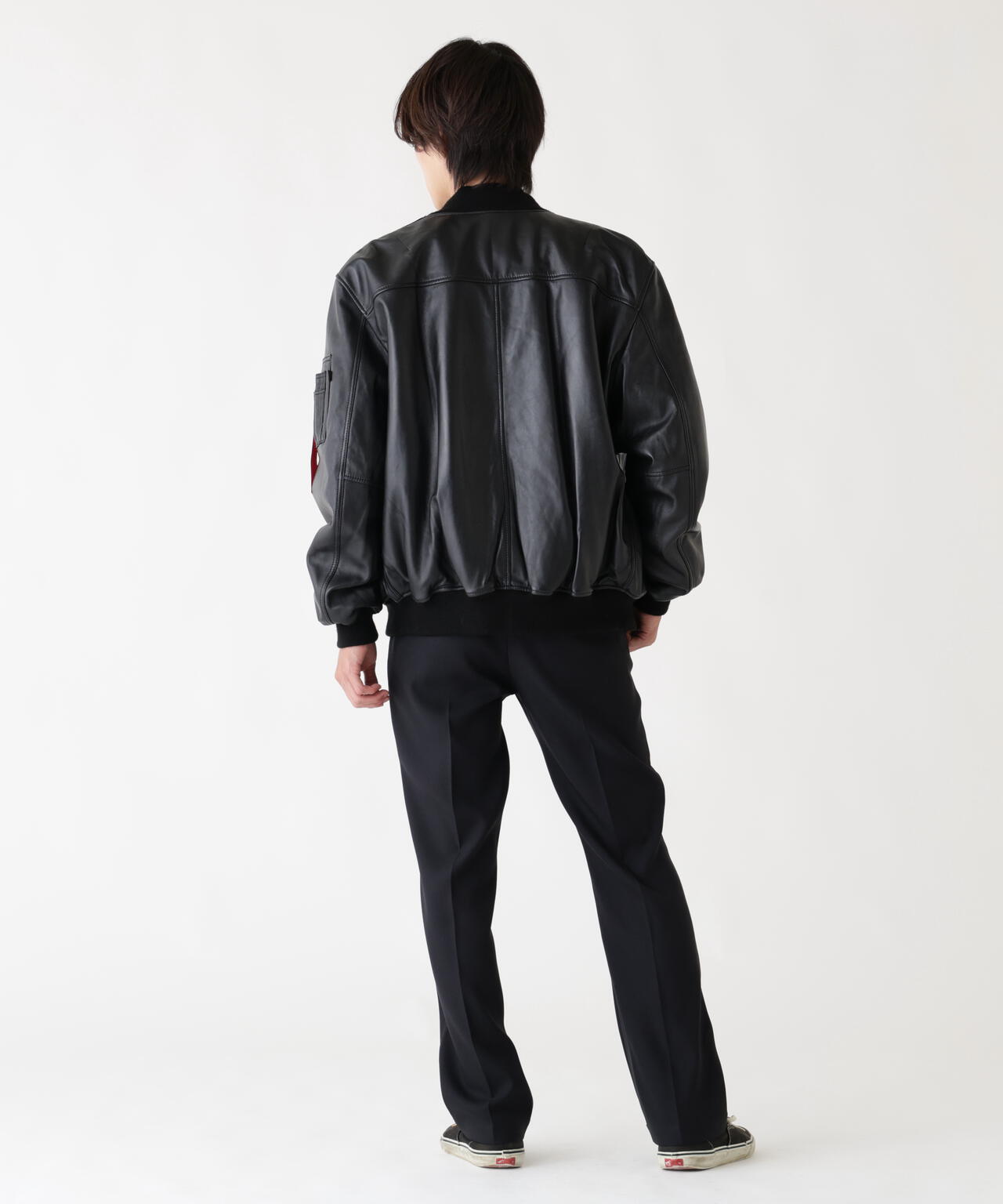 LEATHER MA-1 FLIGHT JACKET