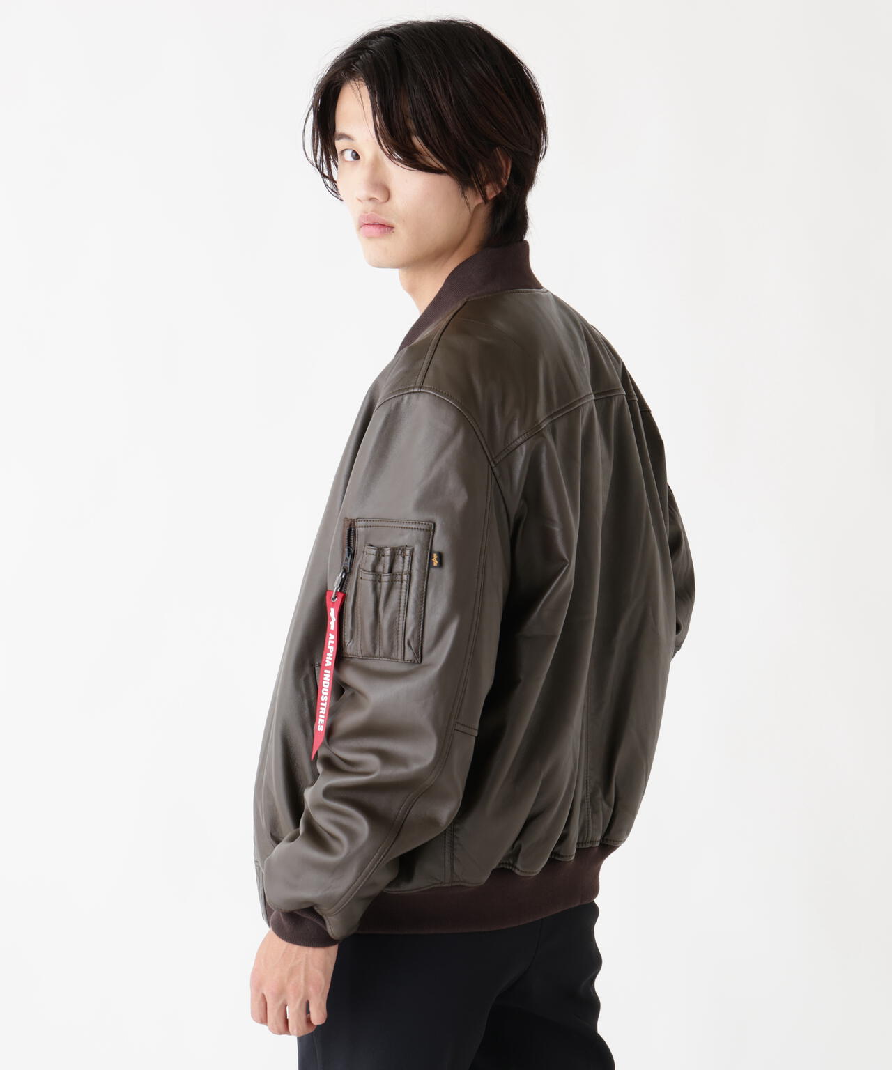 LEATHER MA-1 FLIGHT JACKET