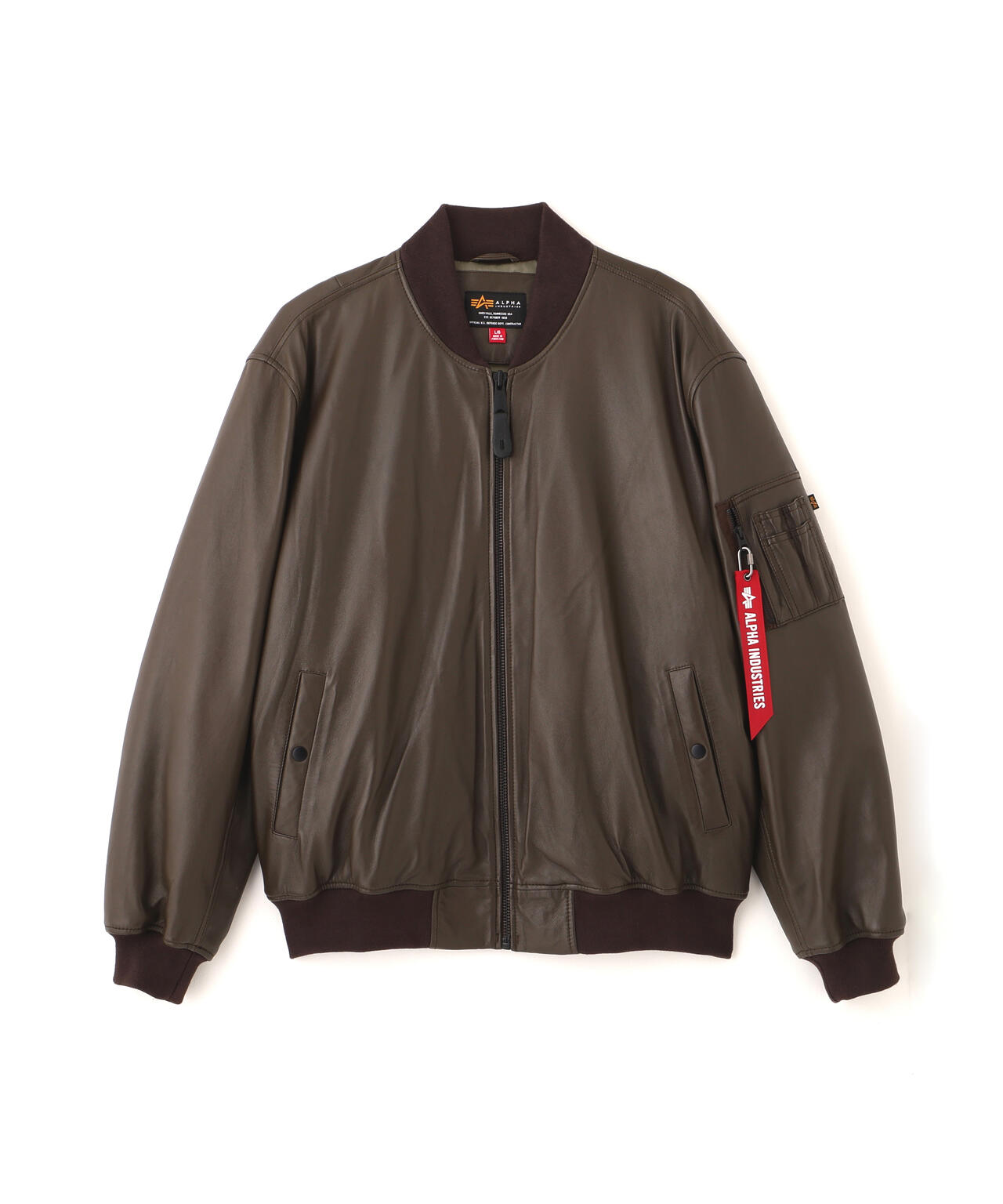 LEATHER MA-1 FLIGHT JACKET | Alpha Industries（アルファ