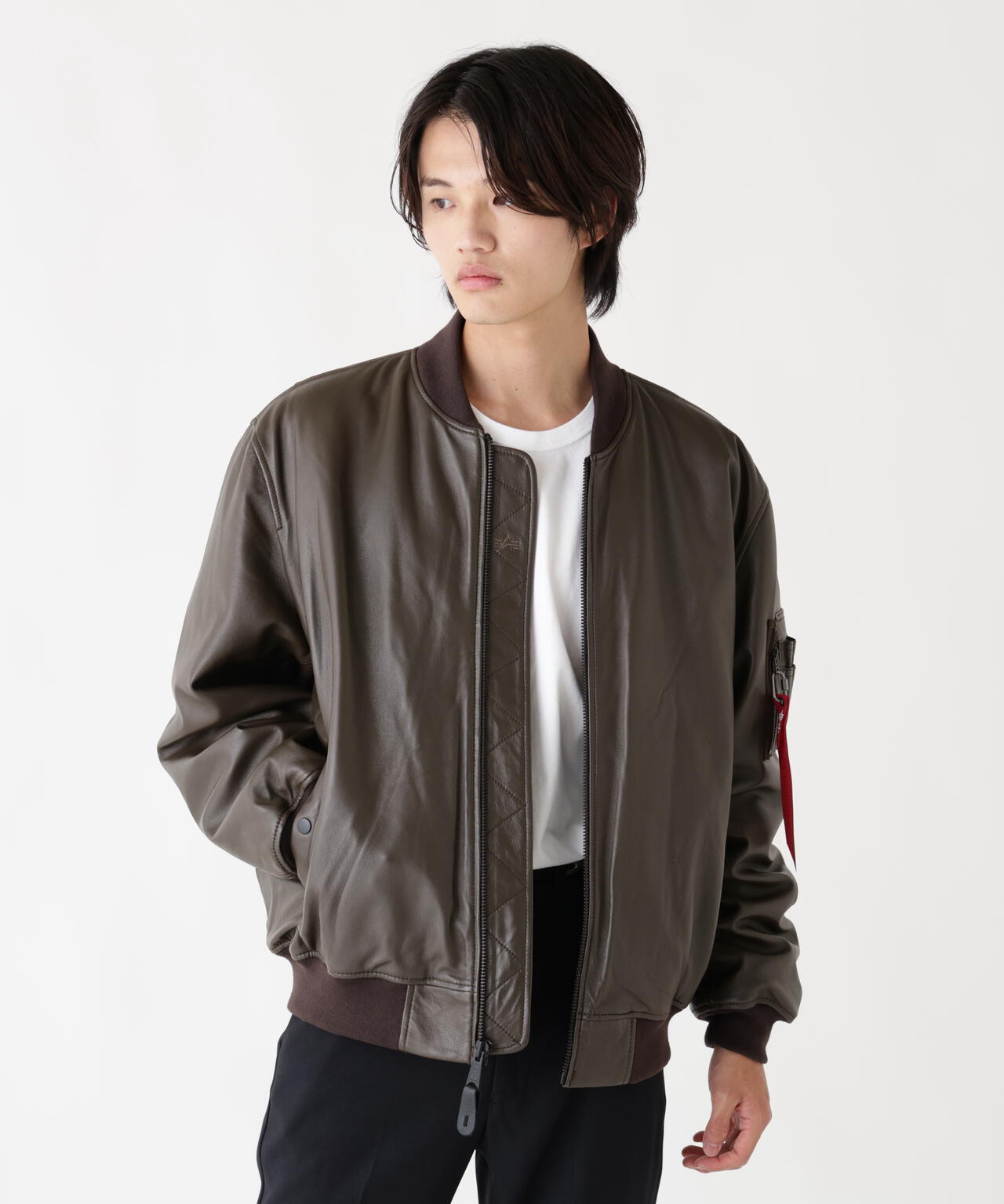LEATHER MA-1 FLIGHT JACKET