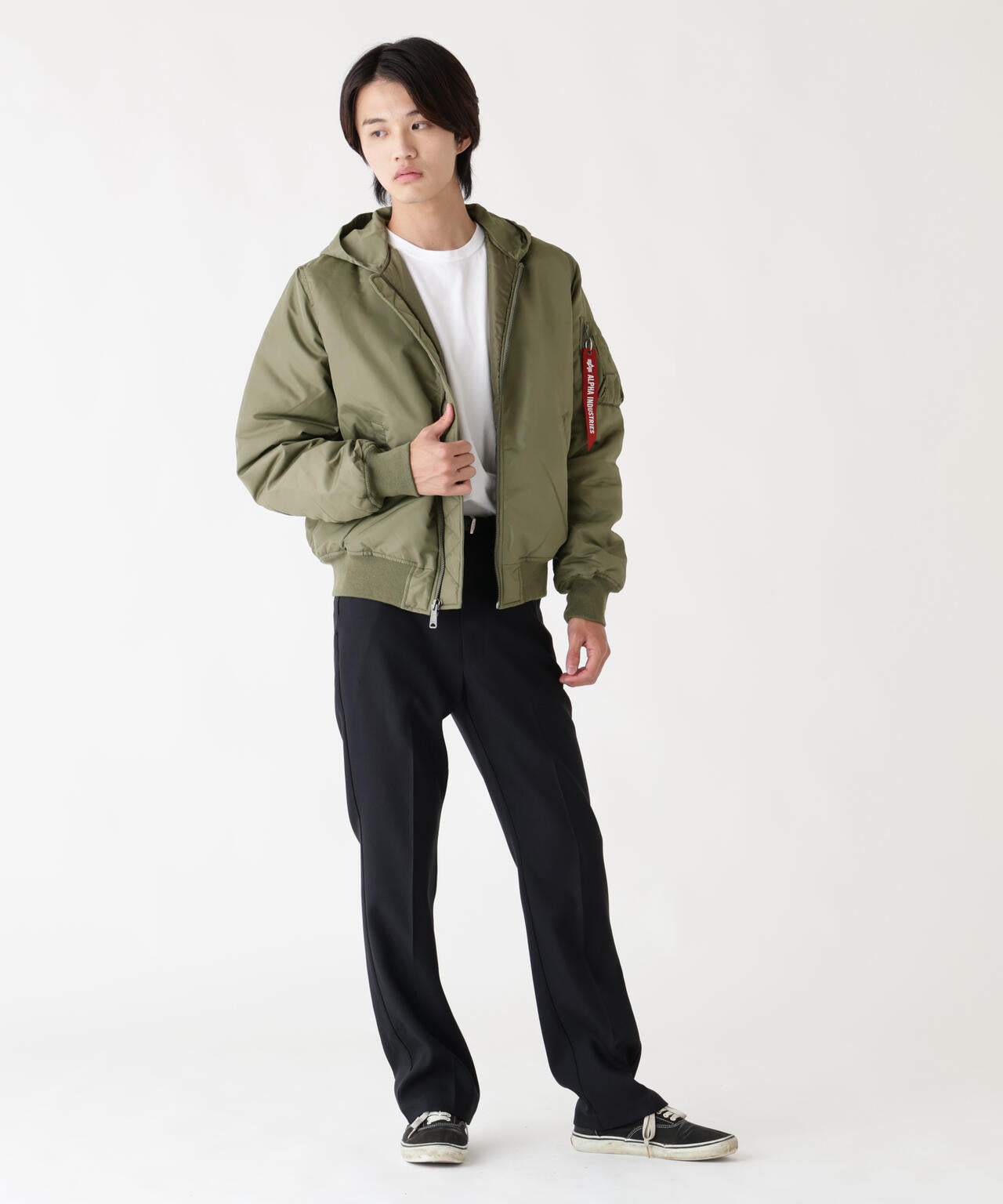 MA-1 HOODED OXFORD FLIGHT JACKET | Alpha Industries（アルファ