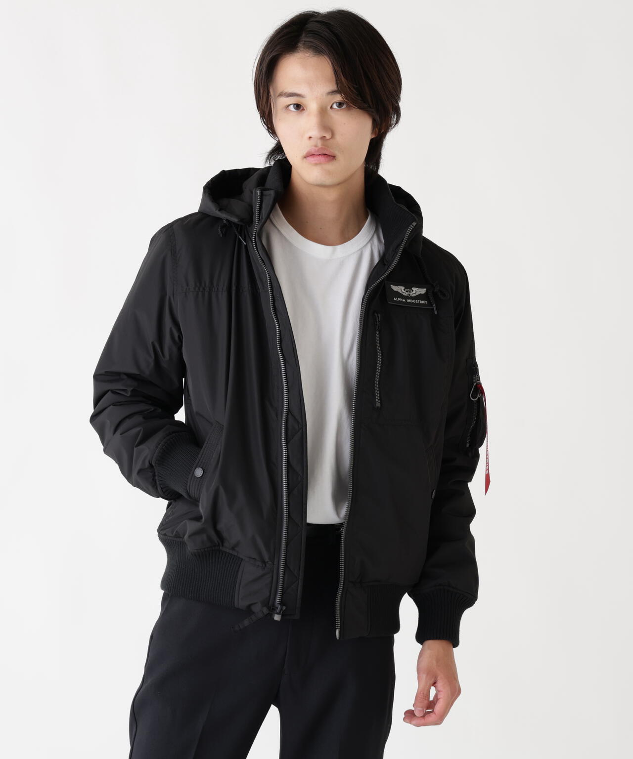 HOODED RIB FLIGHT JACKET | Alpha Industries（アルファ