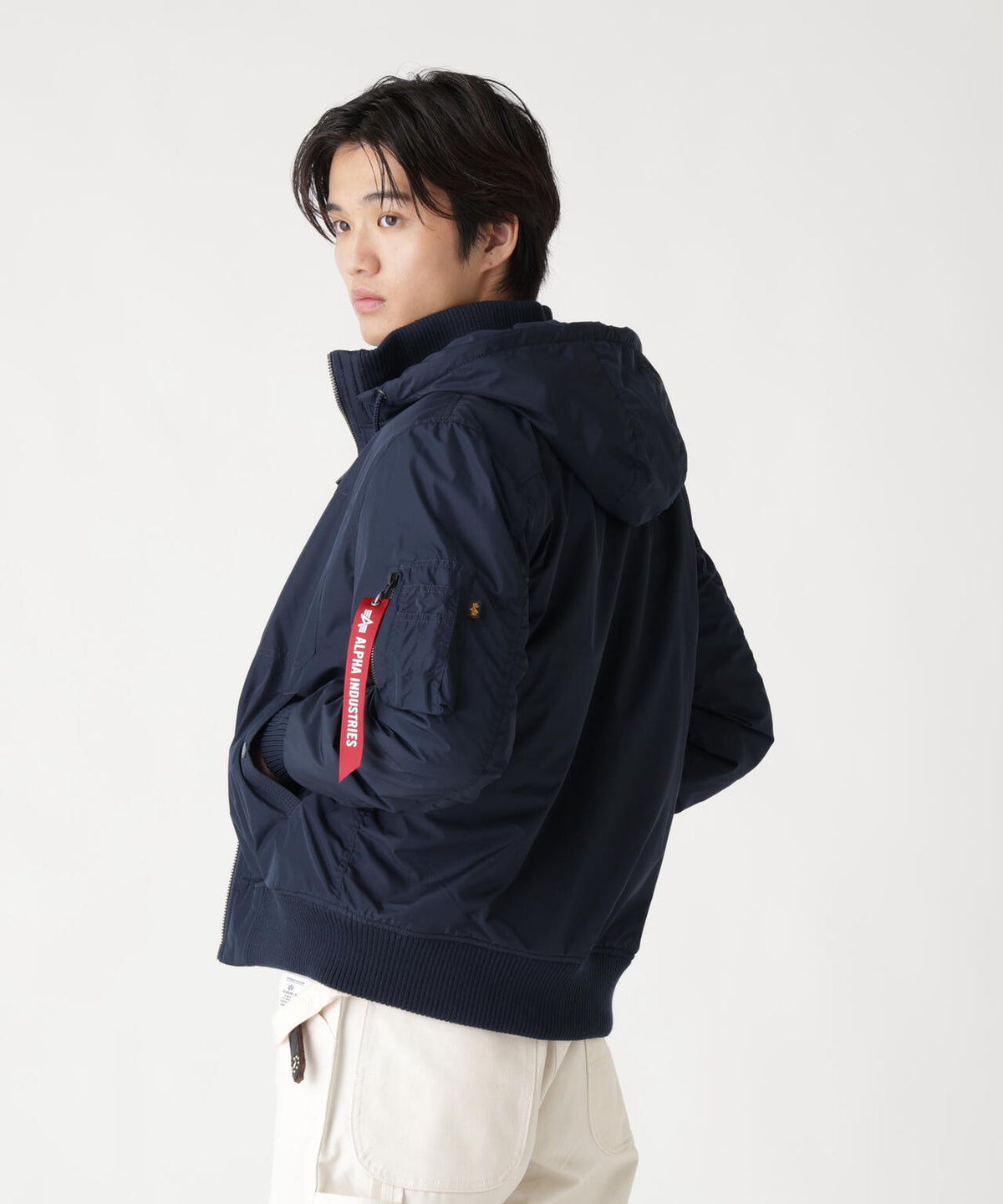 HOODED RIB FLIGHT JACKET | Alpha Industries（アルファ 