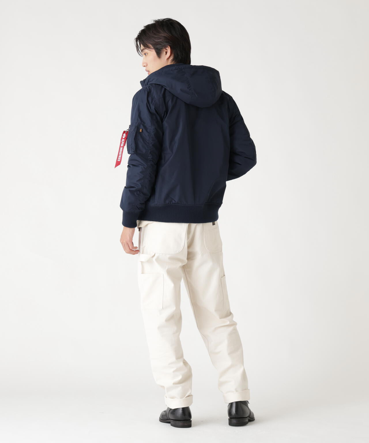 HOODED RIB FLIGHT JACKET | Alpha Industries（アルファ